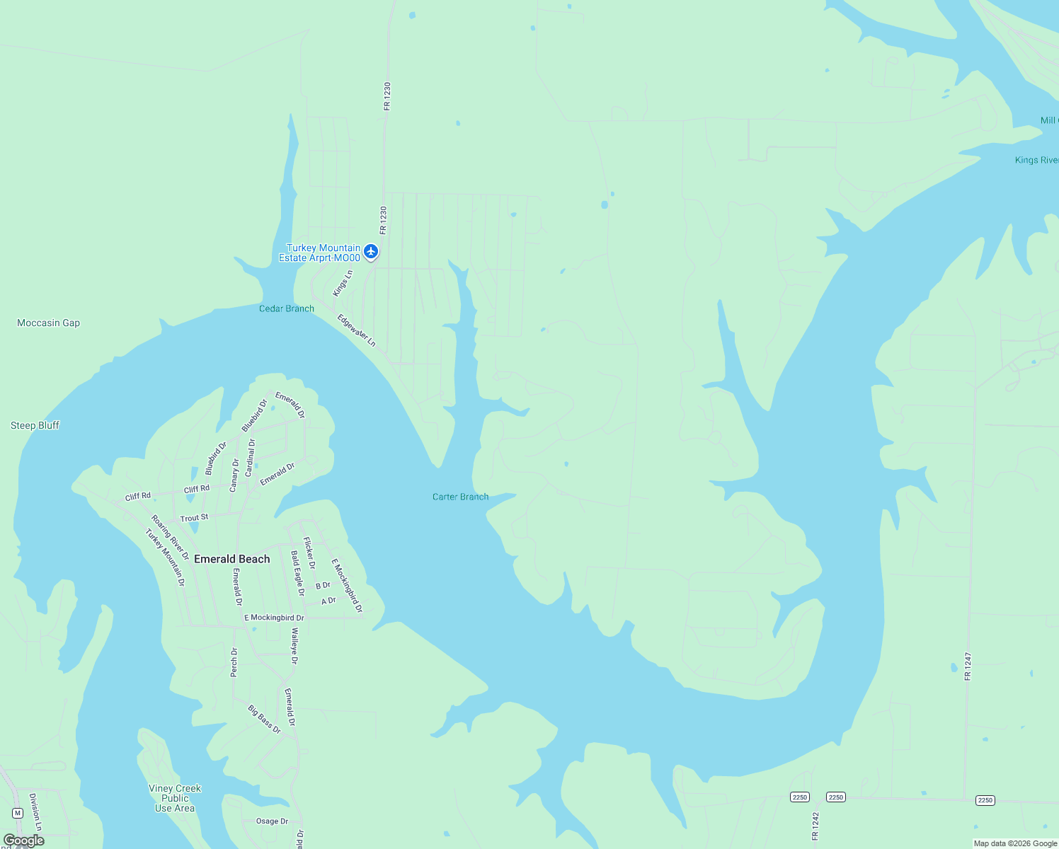map of restaurants, bars, coffee shops, grocery stores, and more near 24143 Stone Haven Way in Shell Knob