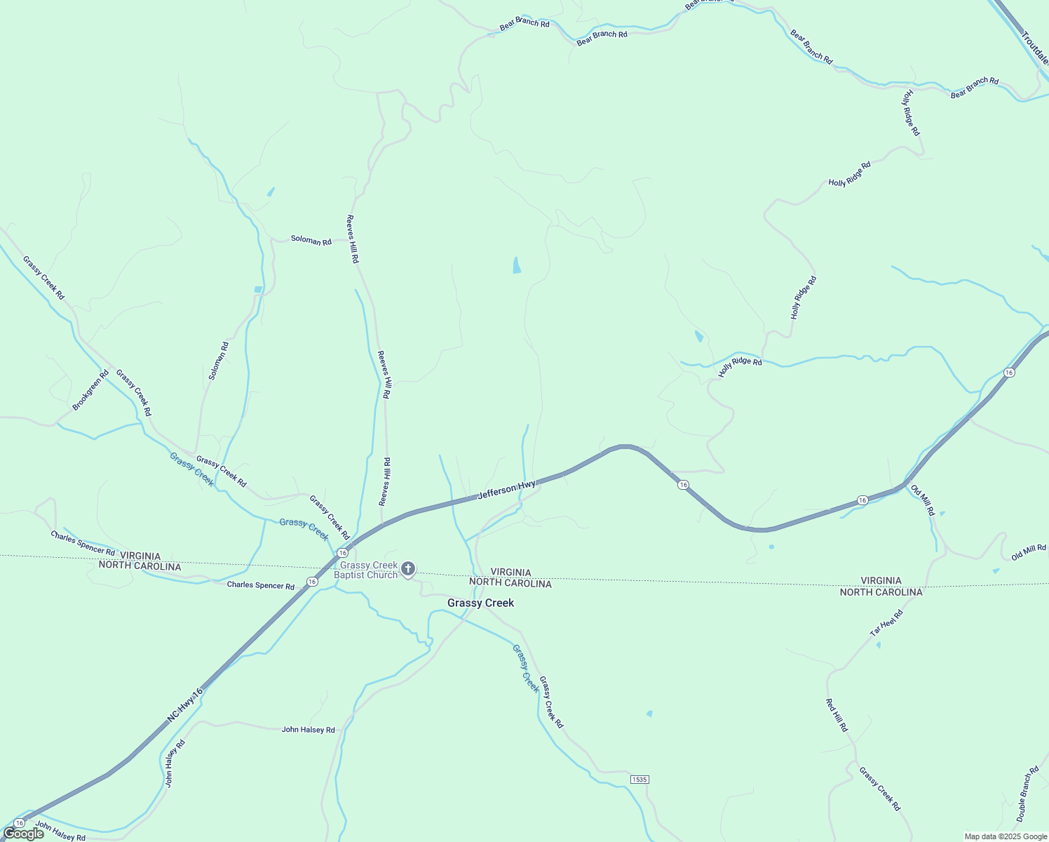 map of restaurants, bars, coffee shops, grocery stores, and more near 65 Saloma Road in Mouth of Wilson