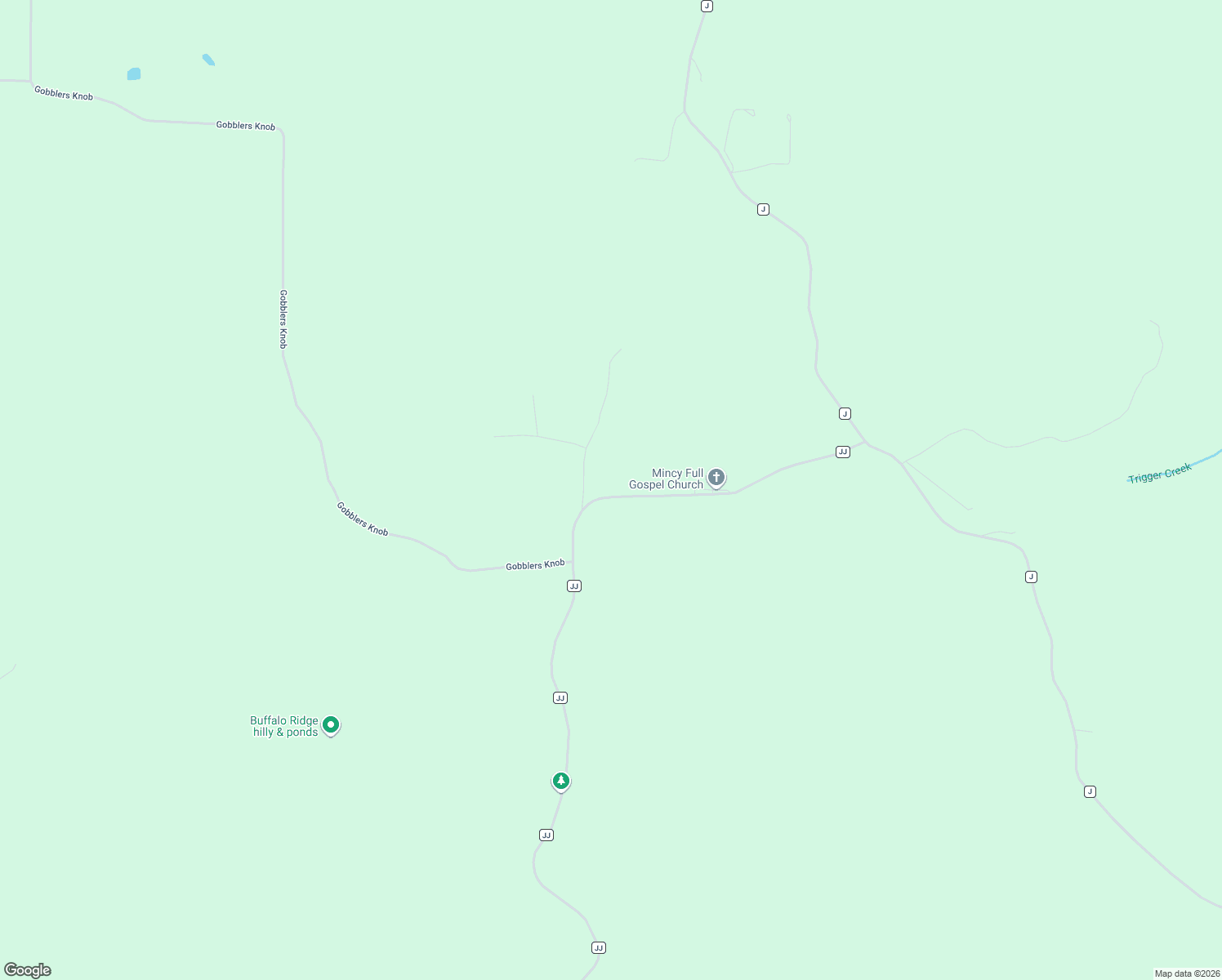 map of restaurants, bars, coffee shops, grocery stores, and more near 110 Stage Coach Road in Kirbyville