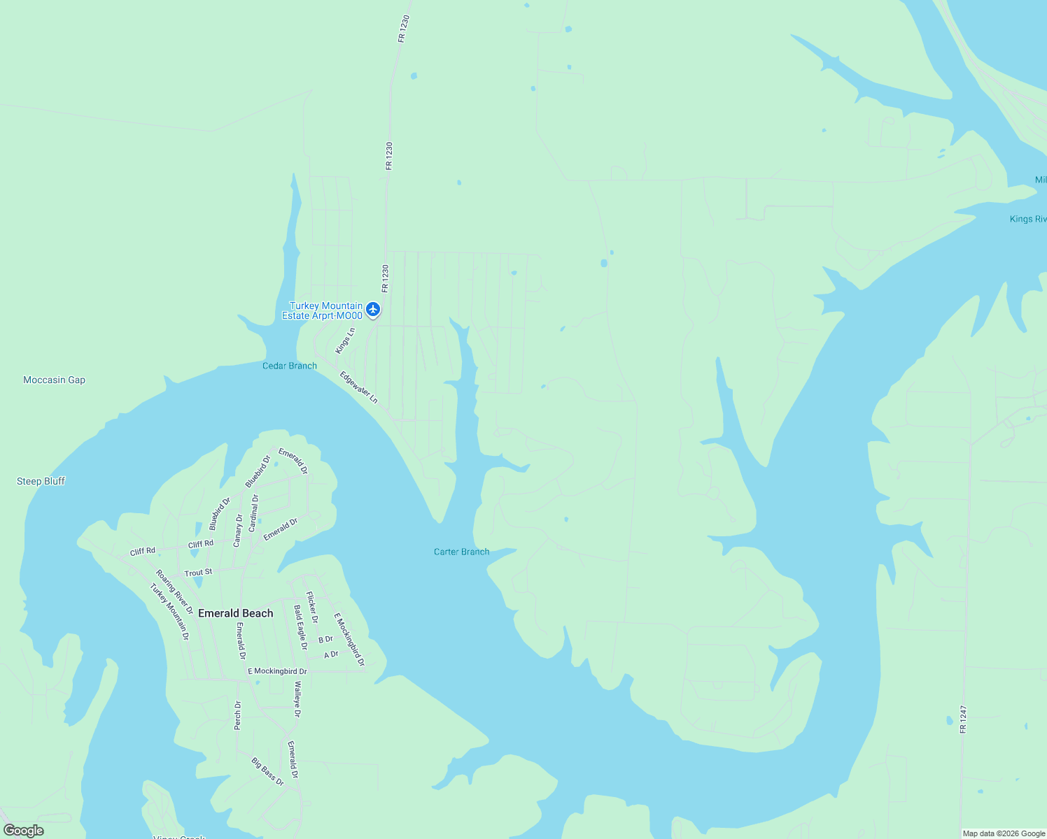 map of restaurants, bars, coffee shops, grocery stores, and more near 23714 Stone Haven Way in Shell Knob