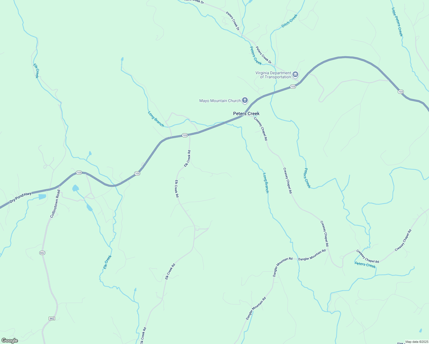 map of restaurants, bars, coffee shops, grocery stores, and more near B C Lane in Patrick County