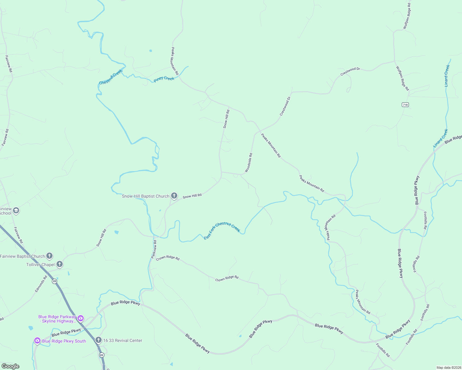 map of restaurants, bars, coffee shops, grocery stores, and more near 1846 Snow Hill Road in Galax