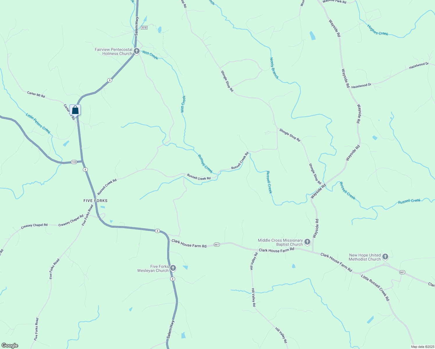 map of restaurants, bars, coffee shops, grocery stores, and more near 1291 Russell Creek Road in Stuart