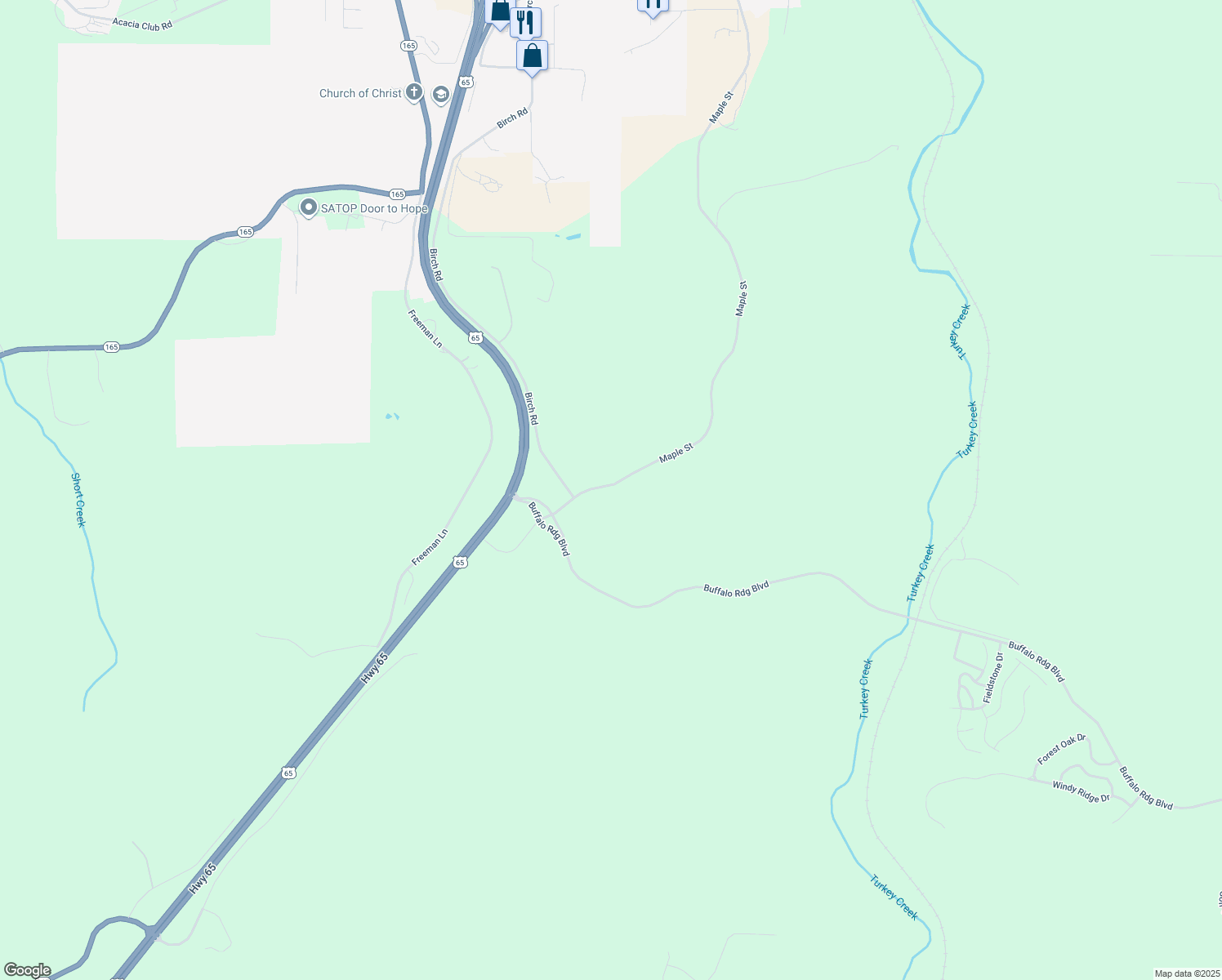 map of restaurants, bars, coffee shops, grocery stores, and more near 306 Maple Street in Hollister