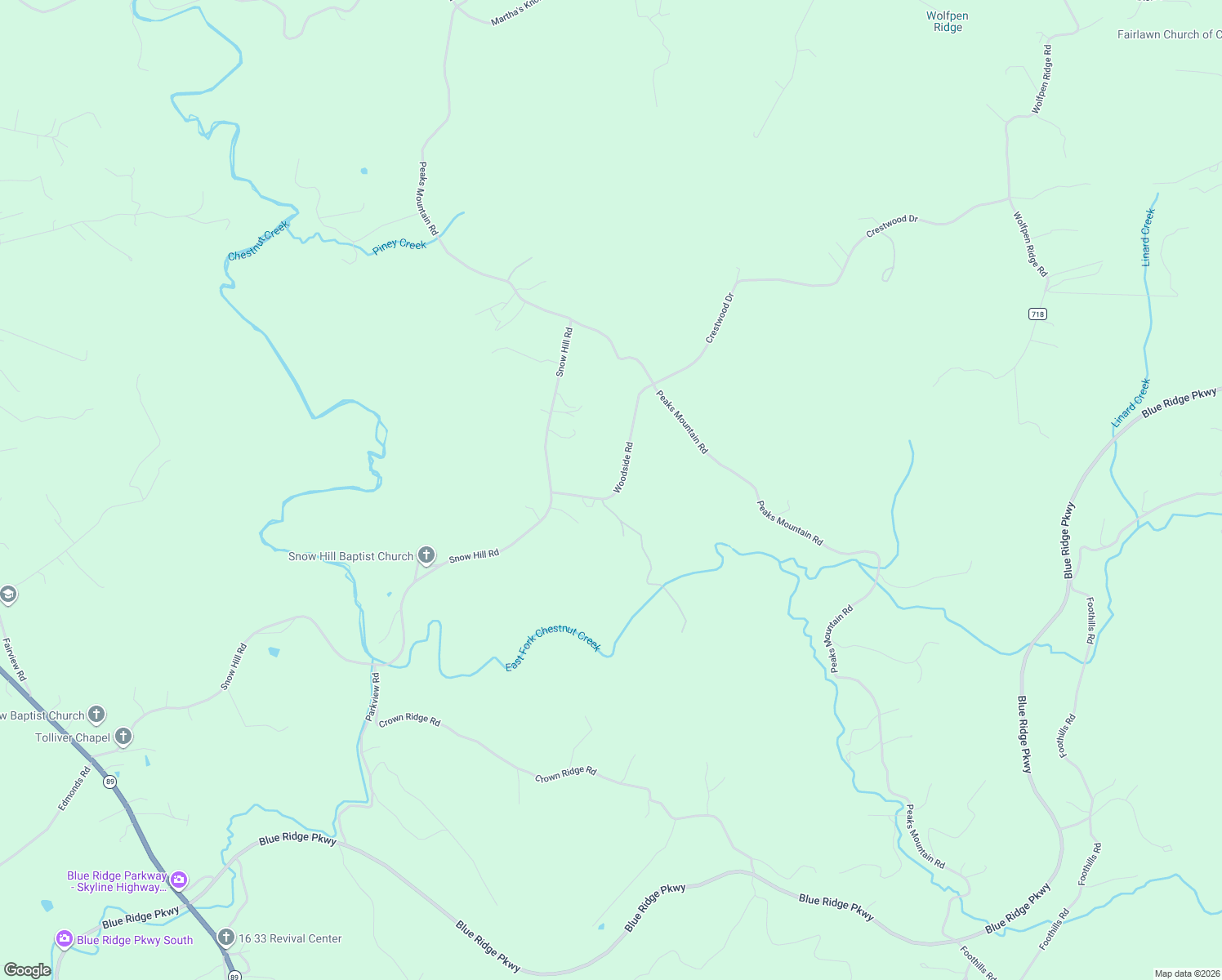 map of restaurants, bars, coffee shops, grocery stores, and more near 21-249 State Route 799 in Galax