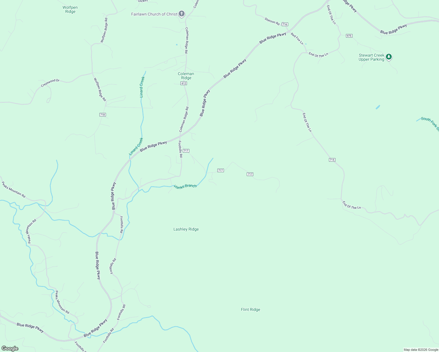 map of restaurants, bars, coffee shops, grocery stores, and more near Penbrook Road in Galax