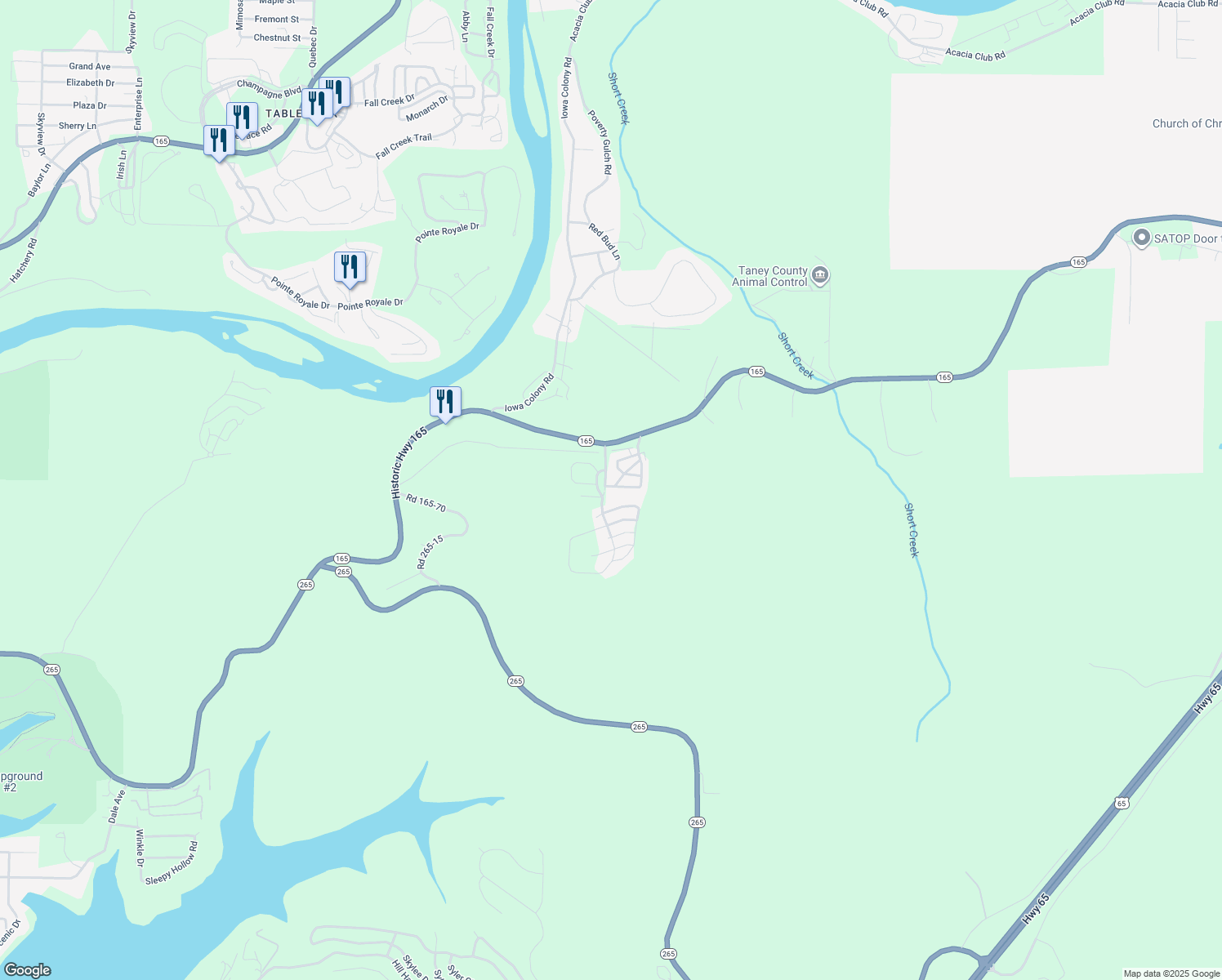 map of restaurants, bars, coffee shops, grocery stores, and more near 193 Bear's Paw Way in Hollister