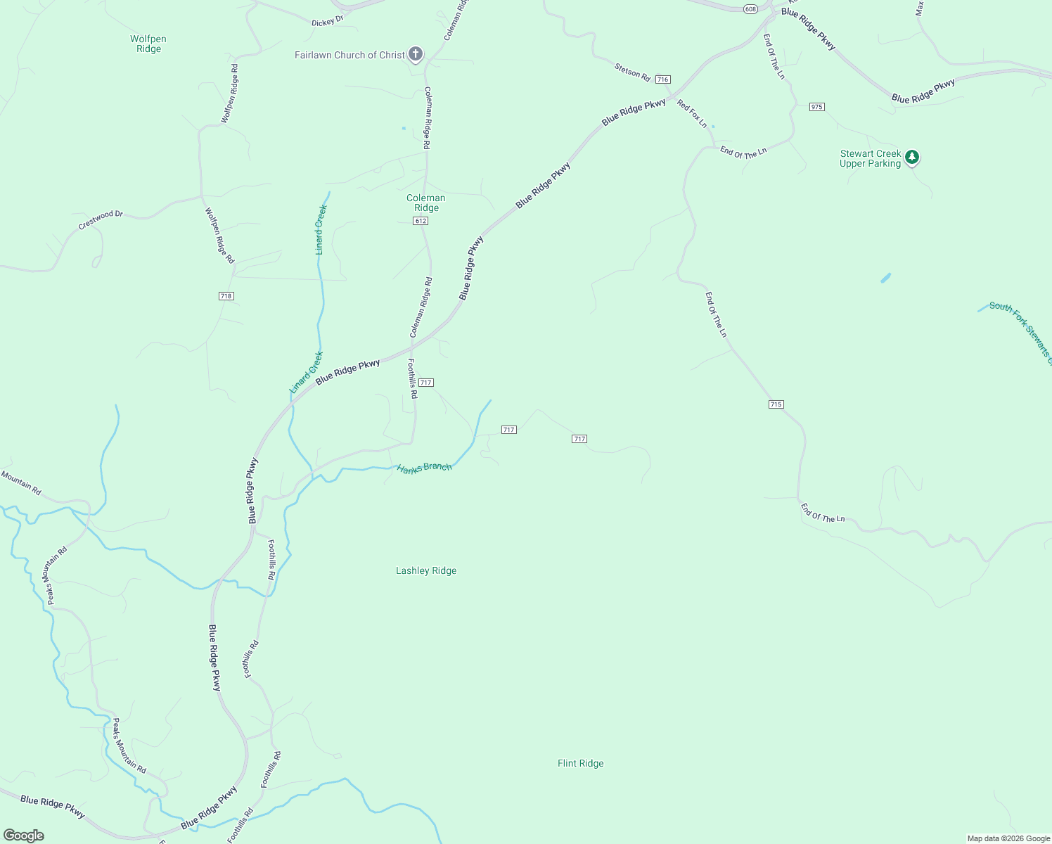 map of restaurants, bars, coffee shops, grocery stores, and more near Penbrook Road in Galax