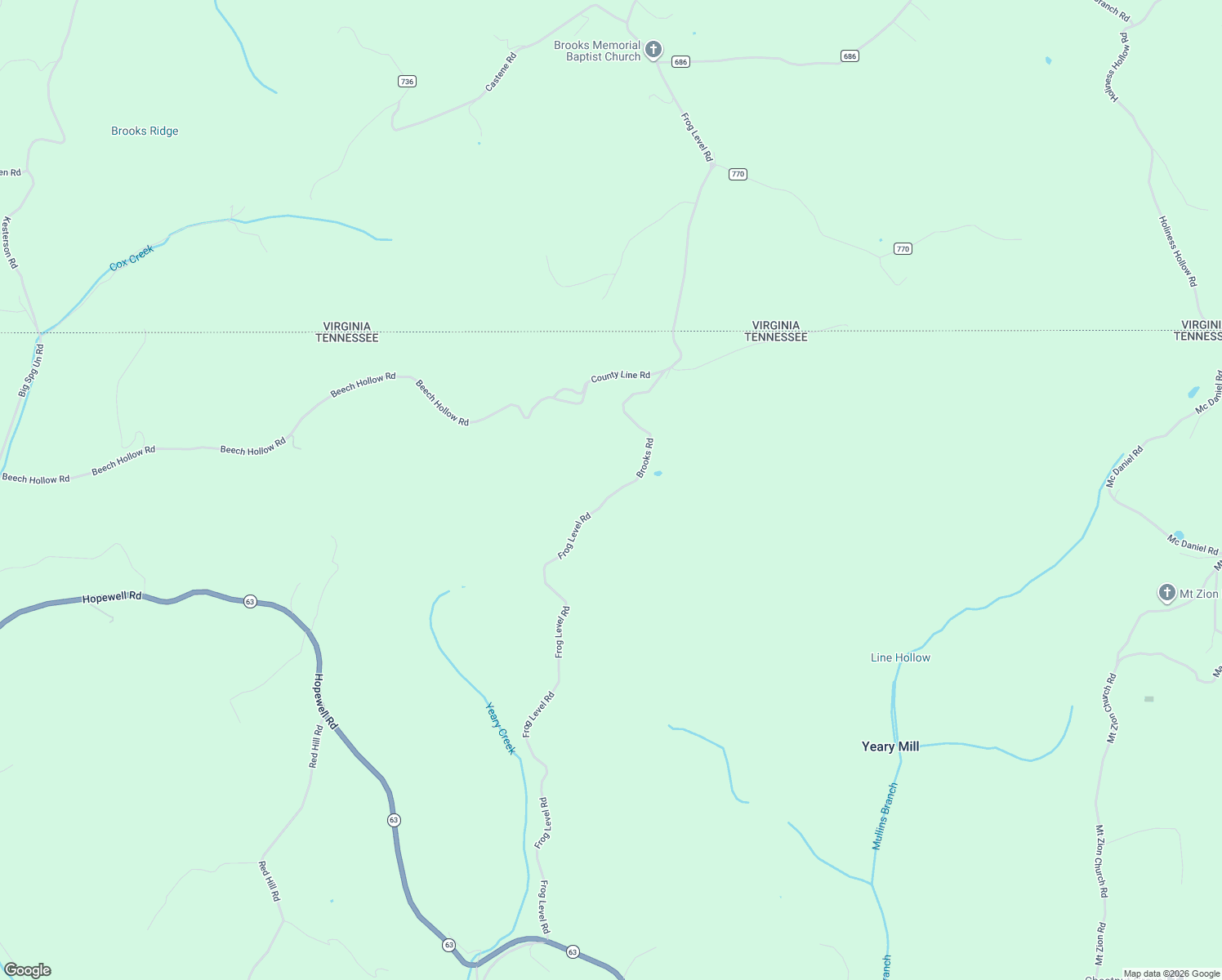 map of restaurants, bars, coffee shops, grocery stores, and more near 933 Frog Level Road in Harrogate