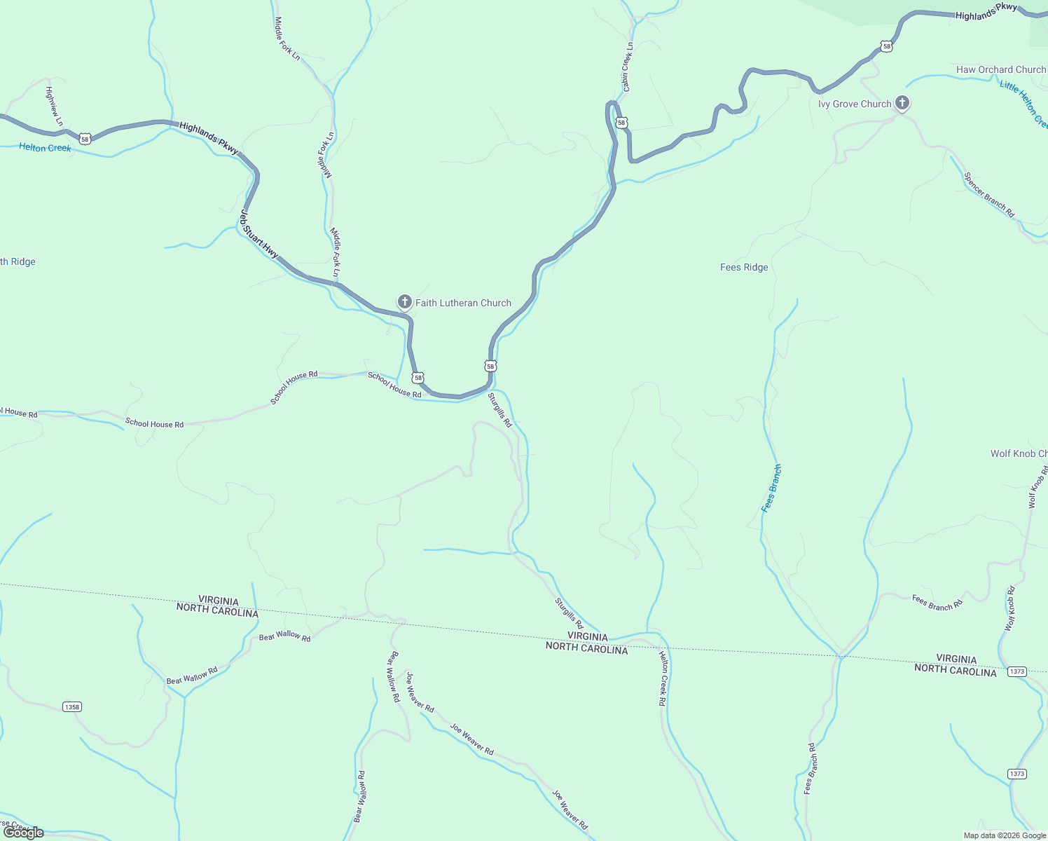 map of restaurants, bars, coffee shops, grocery stores, and more near 39-43 Sturgill Road in Whitetop