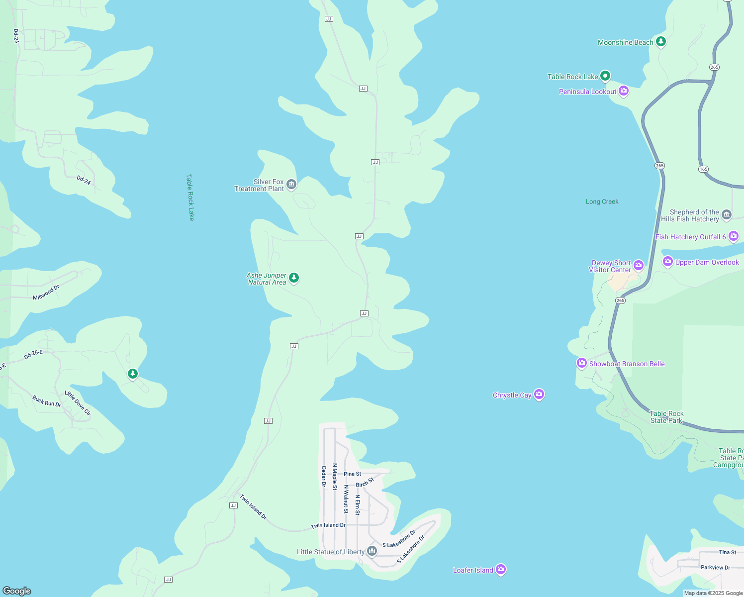 map of restaurants, bars, coffee shops, grocery stores, and more near 4661-4699 State Highway Jj in Blue Eye