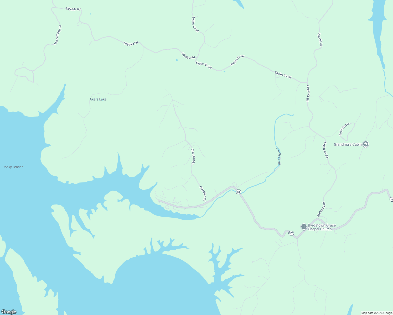 map of restaurants, bars, coffee shops, grocery stores, and more near 1112 Cherokee Road in Byrdstown