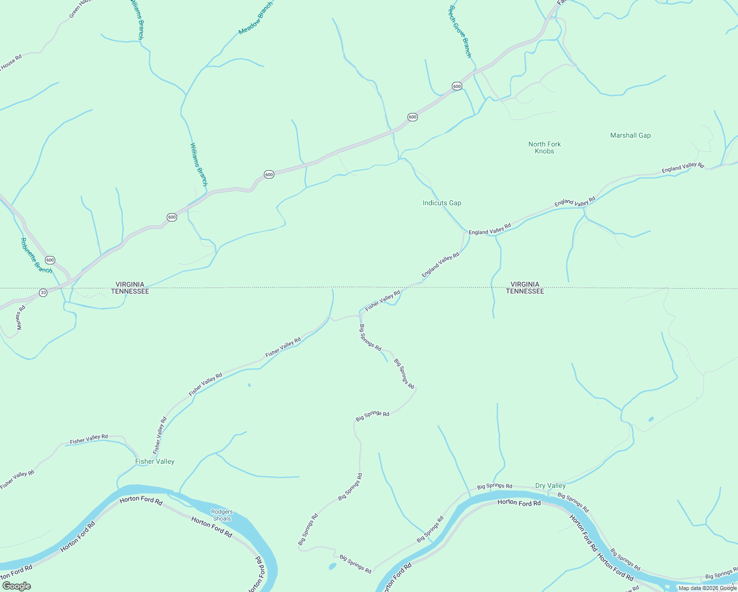 map of restaurants, bars, coffee shops, grocery stores, and more near Fisher Valley Road in Kyles Ford