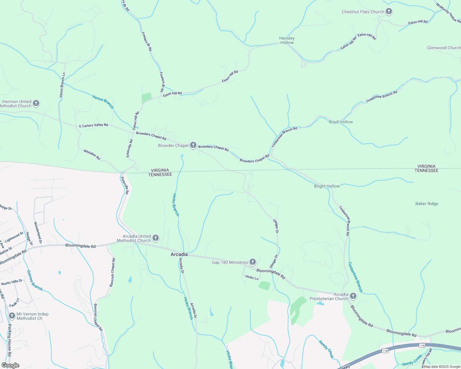 map of restaurants, bars, coffee shops, grocery stores, and more near 441 Olinger Drive in Kingsport