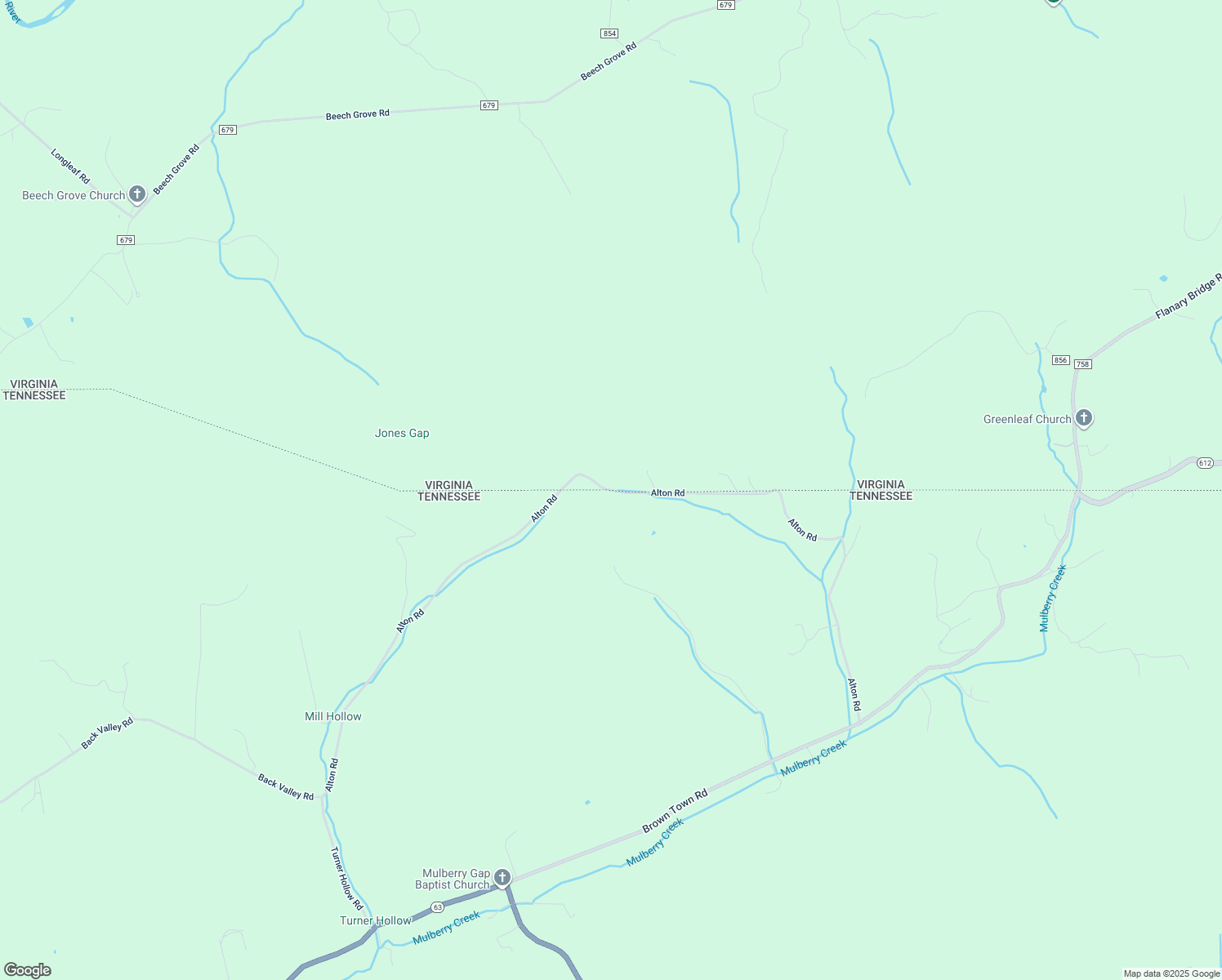 map of restaurants, bars, coffee shops, grocery stores, and more near Alton Road in Jonesville