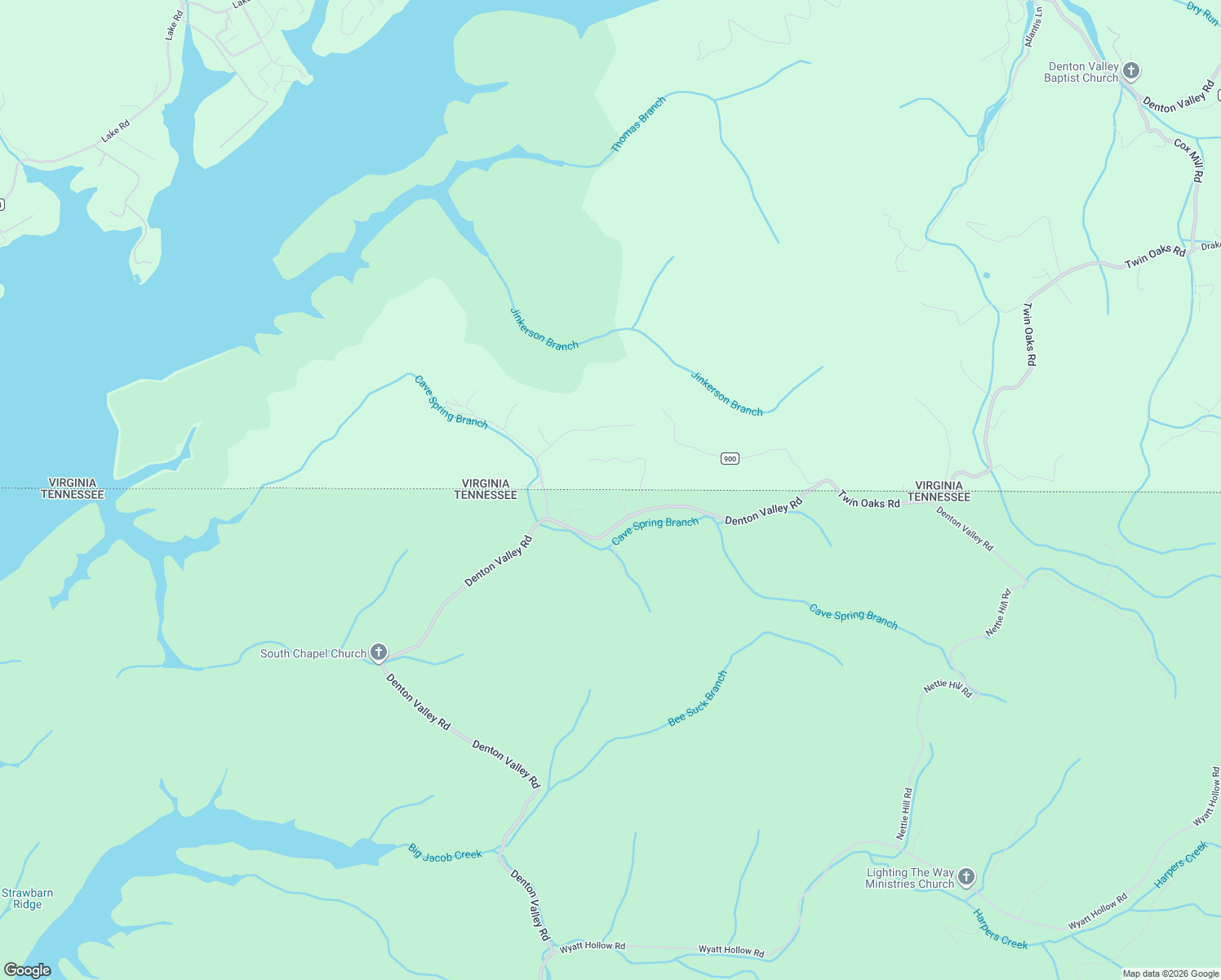 map of restaurants, bars, coffee shops, grocery stores, and more near 2485 Denton Valley Road in Bristol