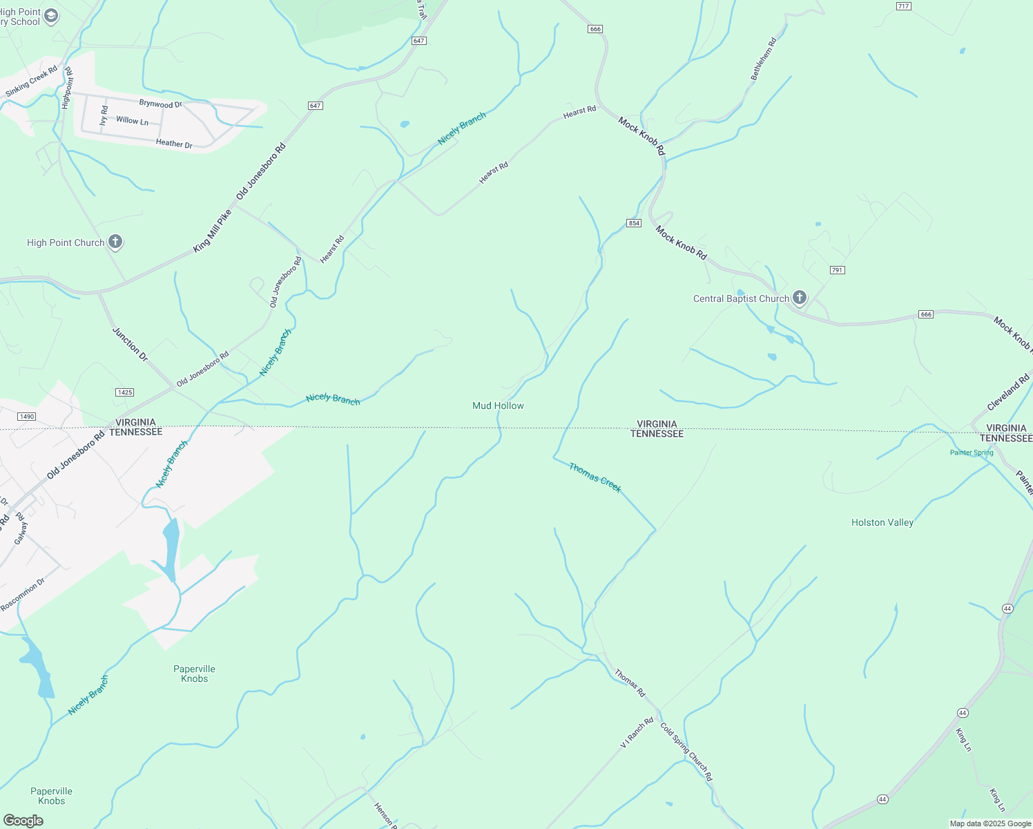 map of restaurants, bars, coffee shops, grocery stores, and more near 24565 Bethesda Road in Bristol