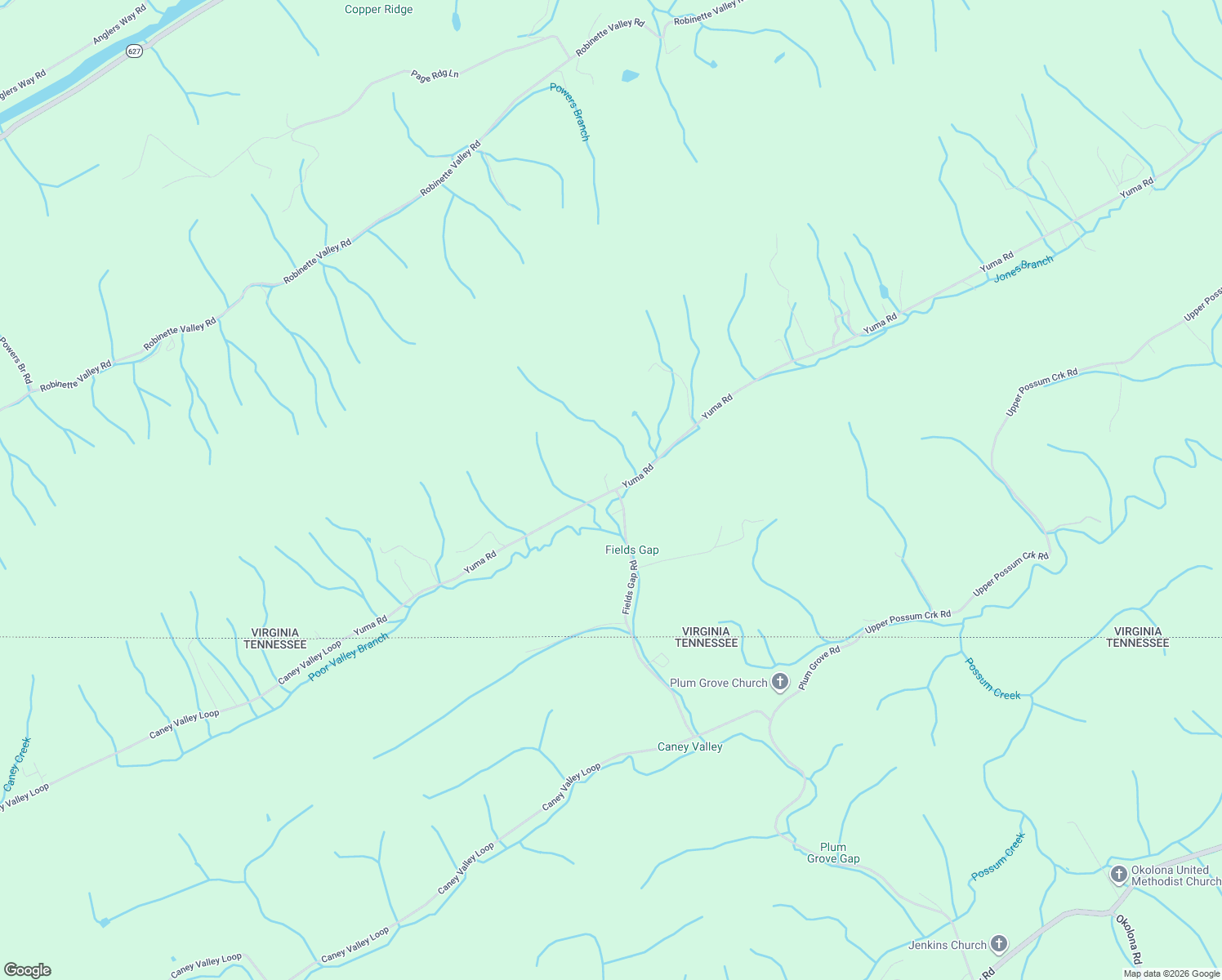 map of restaurants, bars, coffee shops, grocery stores, and more near 13922 State Route 614 in Gate City