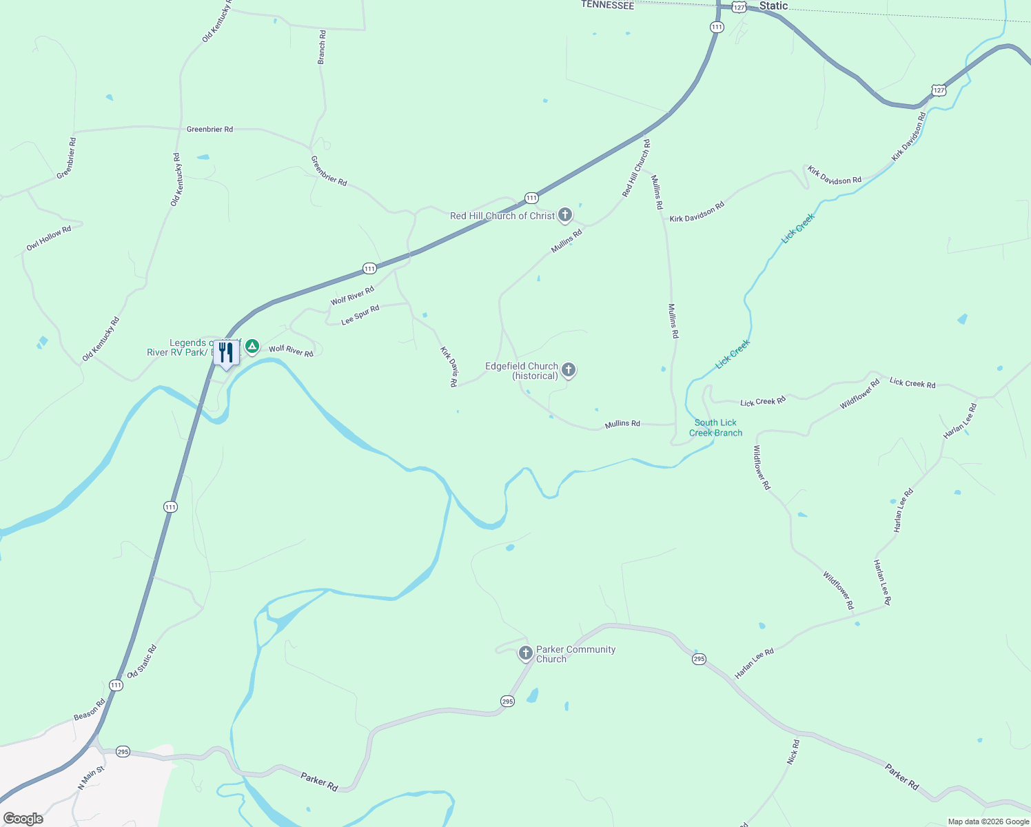 map of restaurants, bars, coffee shops, grocery stores, and more near 3136 Mullins Road in Byrdstown