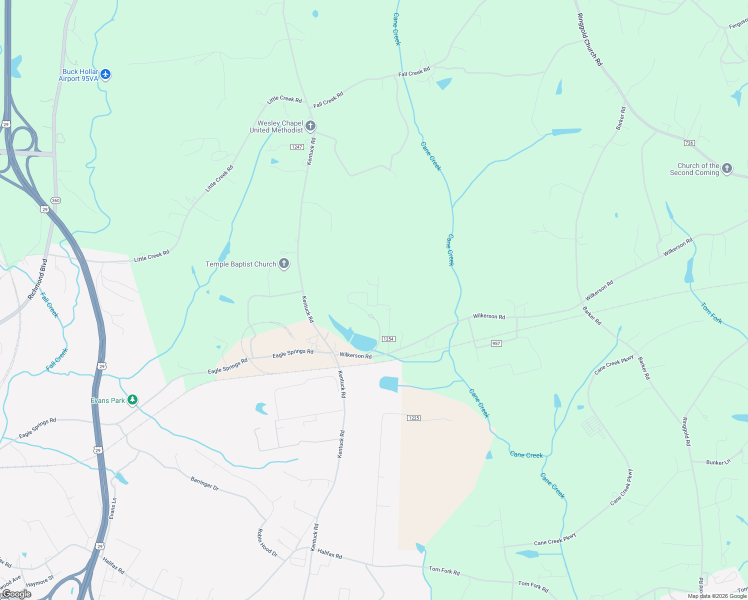 map of restaurants, bars, coffee shops, grocery stores, and more near 429 William Drive in Danville