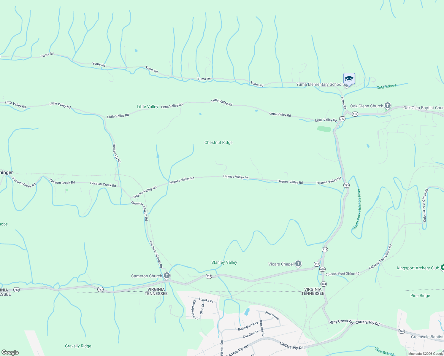 map of restaurants, bars, coffee shops, grocery stores, and more near State Route 632 in Gate City