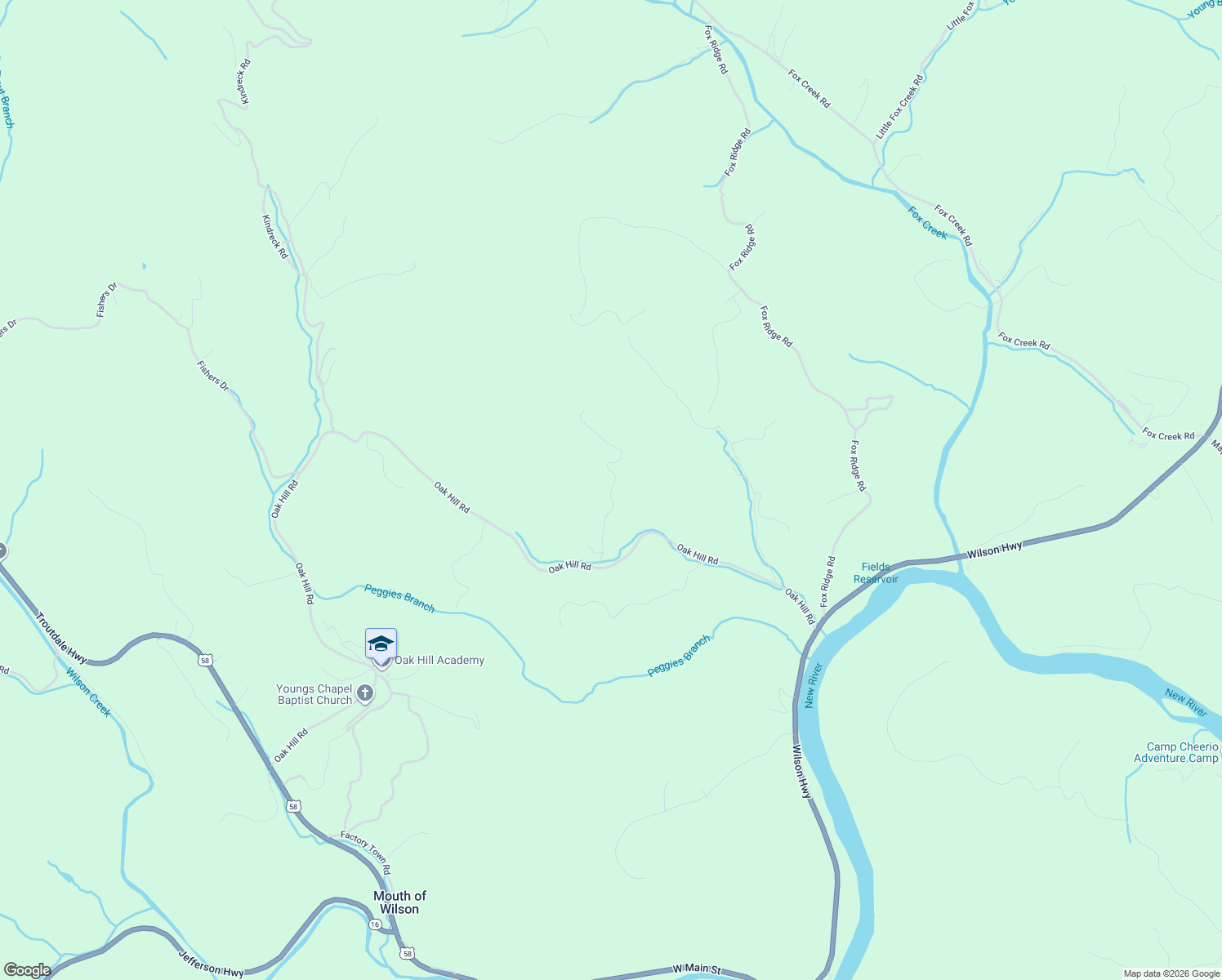 map of restaurants, bars, coffee shops, grocery stores, and more near Acorn Lane in Grayson County