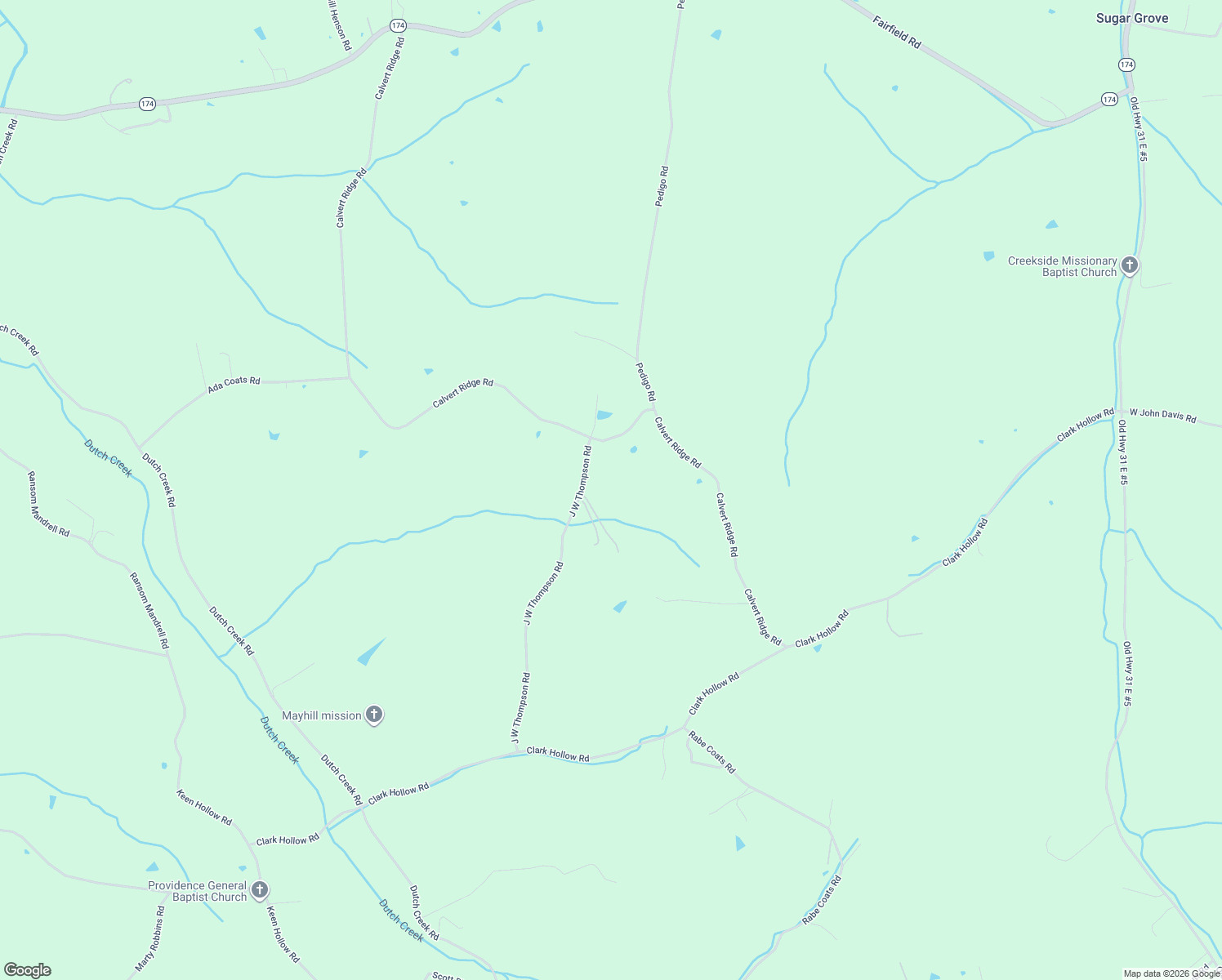 map of restaurants, bars, coffee shops, grocery stores, and more near 236 J W Thompson Road in Westmoreland