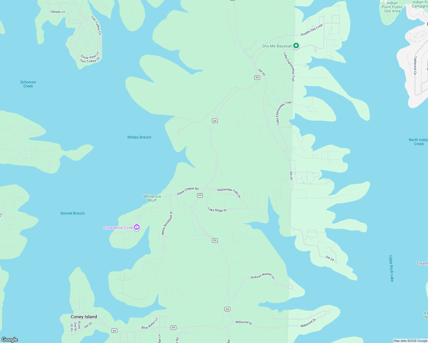 map of restaurants, bars, coffee shops, grocery stores, and more near 5753 State Highway DD in Reeds Spring