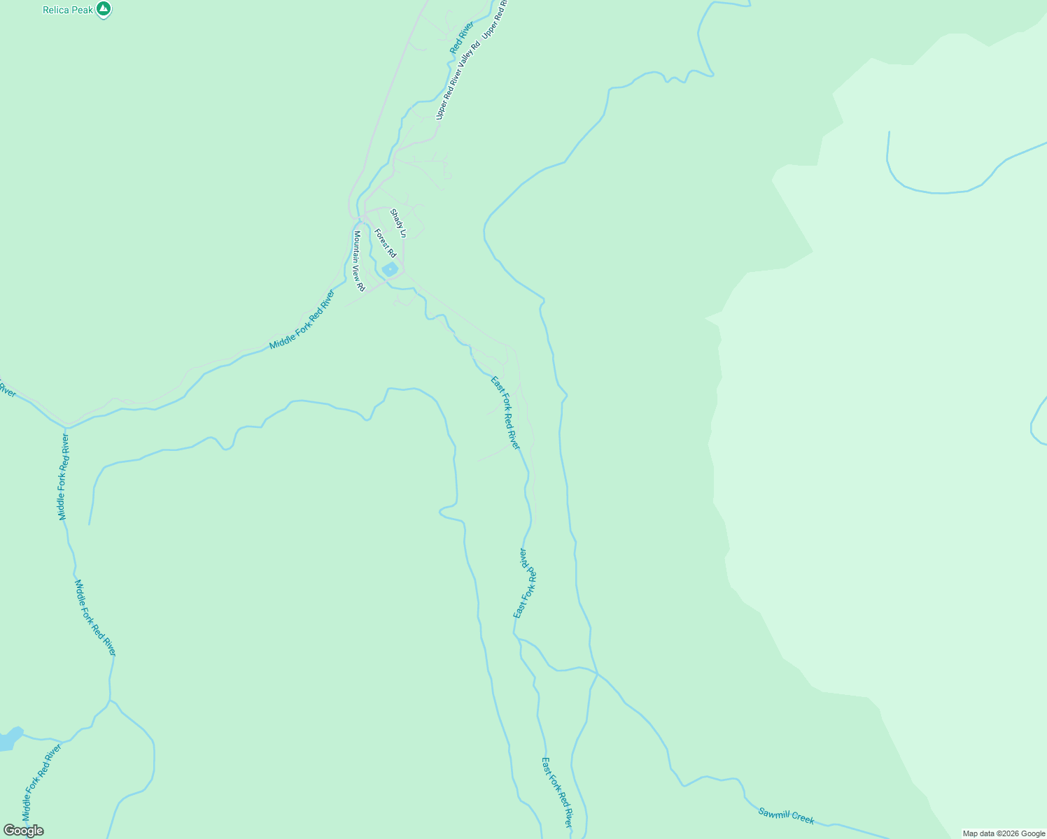 map of restaurants, bars, coffee shops, grocery stores, and more near 16 Wheeler Peak Road in Red River