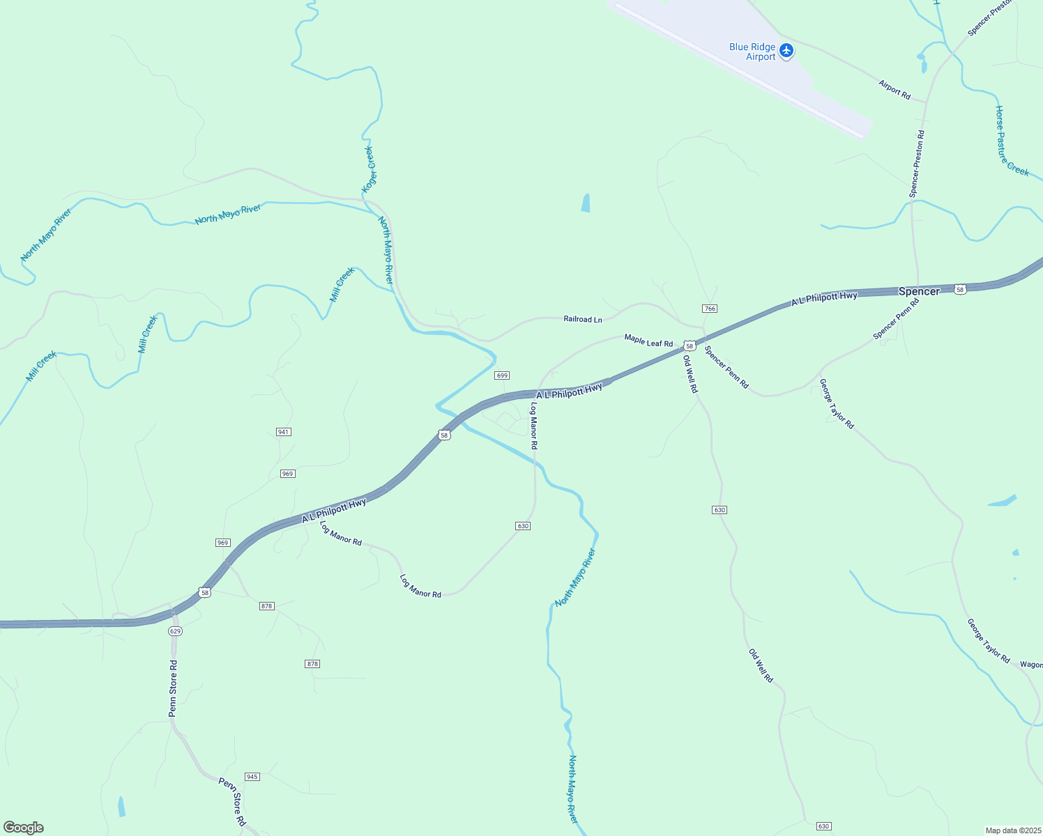 map of restaurants, bars, coffee shops, grocery stores, and more near 1 New Well Drive in Spencer