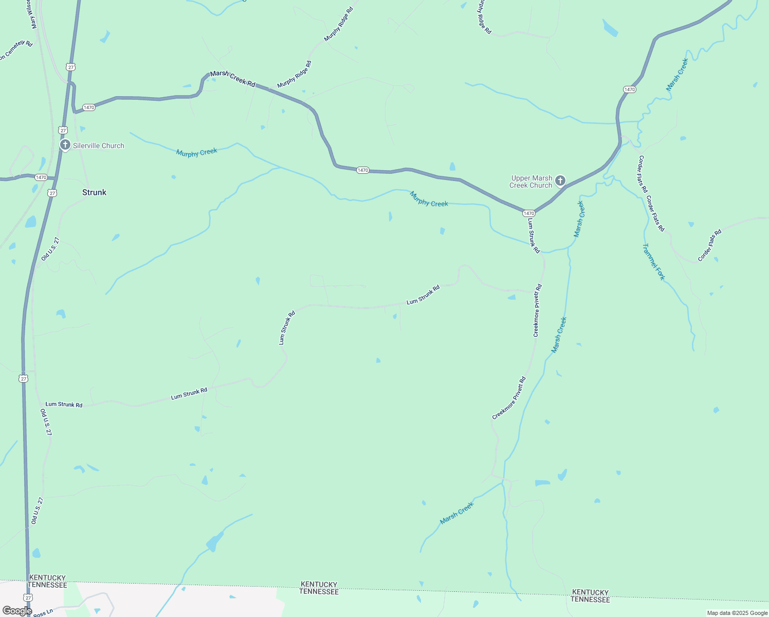 map of restaurants, bars, coffee shops, grocery stores, and more near Cr-1611 in McCreary County