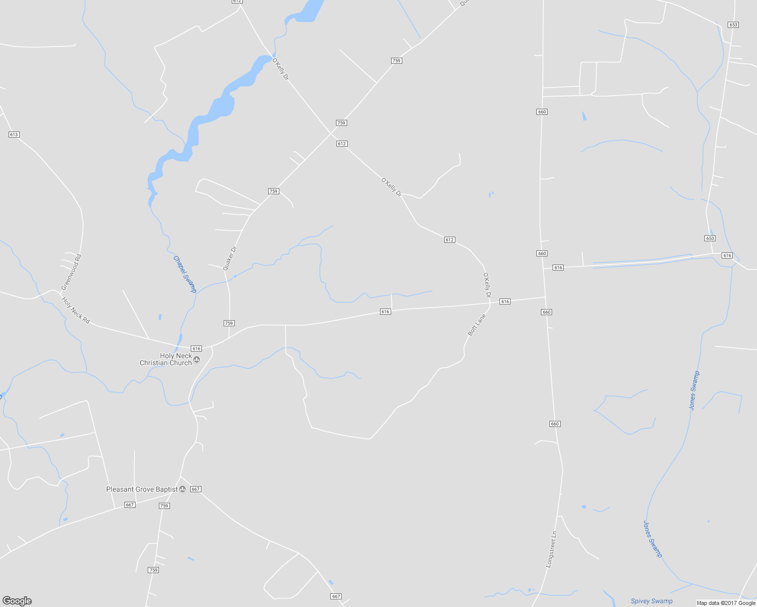 map of restaurants, bars, coffee shops, grocery stores, and more near 4075 Vicksburg Road in Suffolk