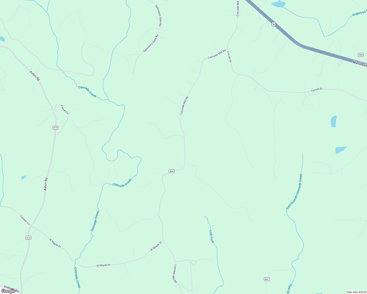 map of restaurants, bars, coffee shops, grocery stores, and more near 1960 Cascade Mill Road in Cascade