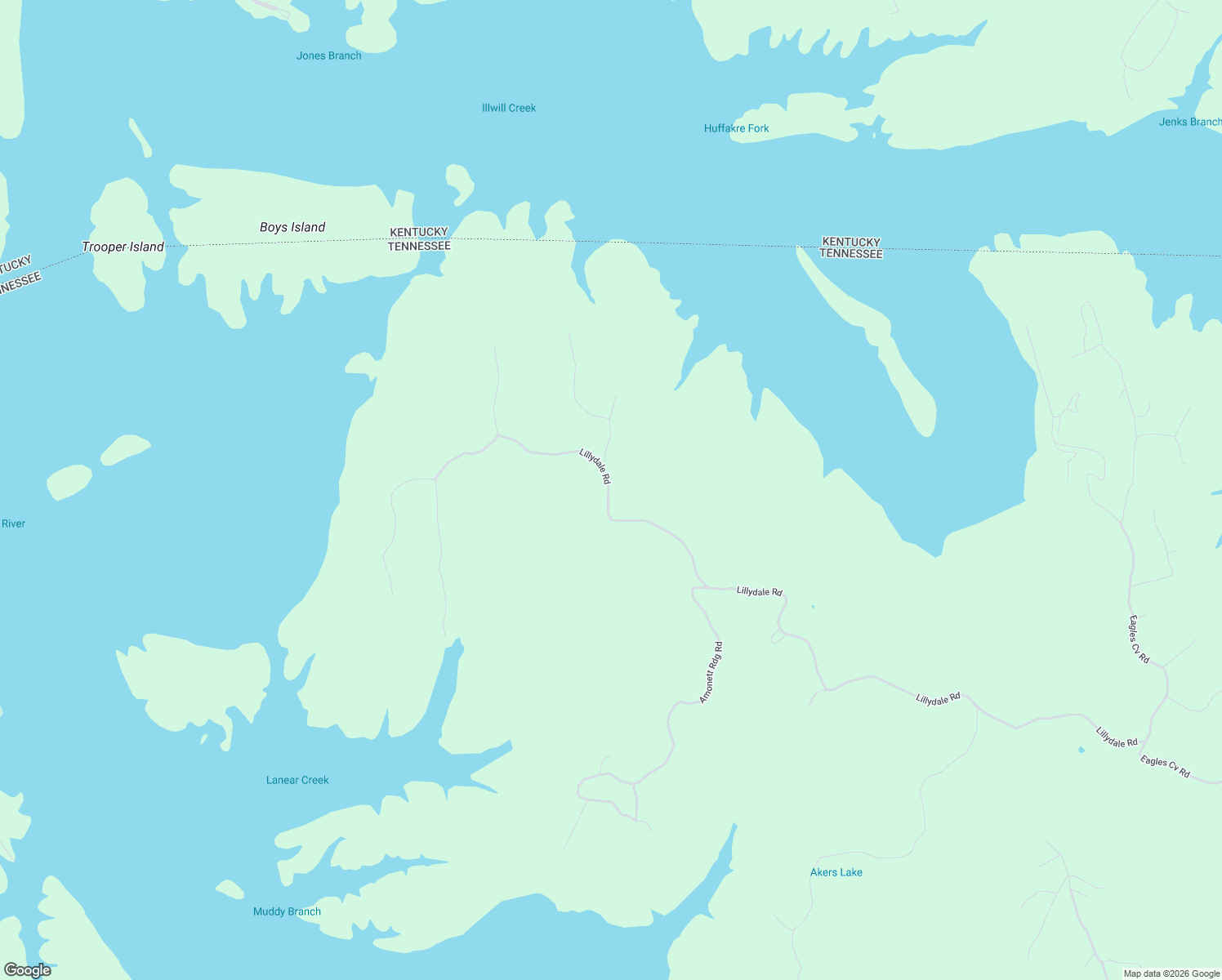 map of restaurants, bars, coffee shops, grocery stores, and more near 7338 Lillydale Road in Byrdstown