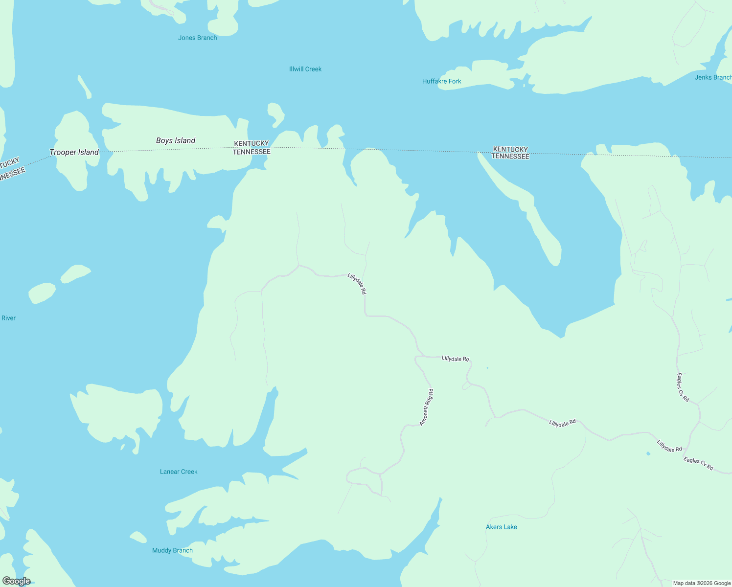 map of restaurants, bars, coffee shops, grocery stores, and more near 7338 Lillydale in Byrdstown