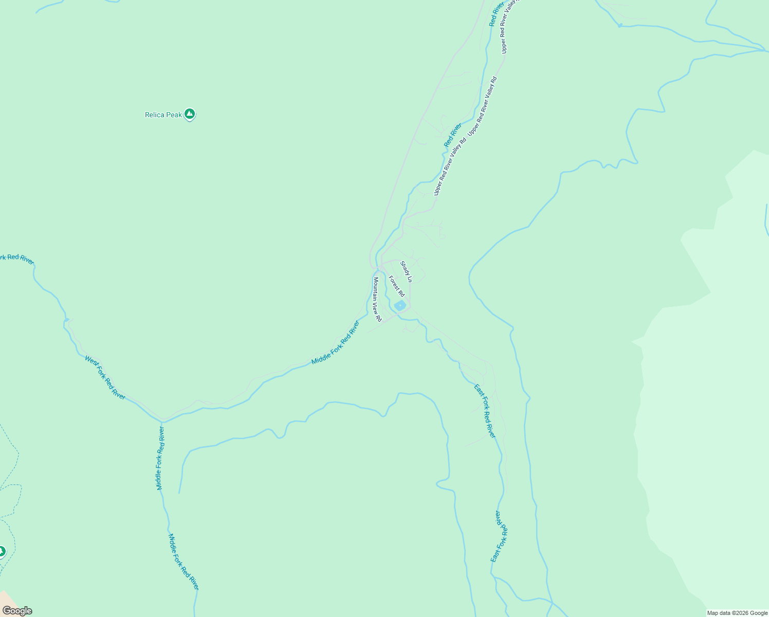 map of restaurants, bars, coffee shops, grocery stores, and more near Mountain View Road in Taos Ski Valley