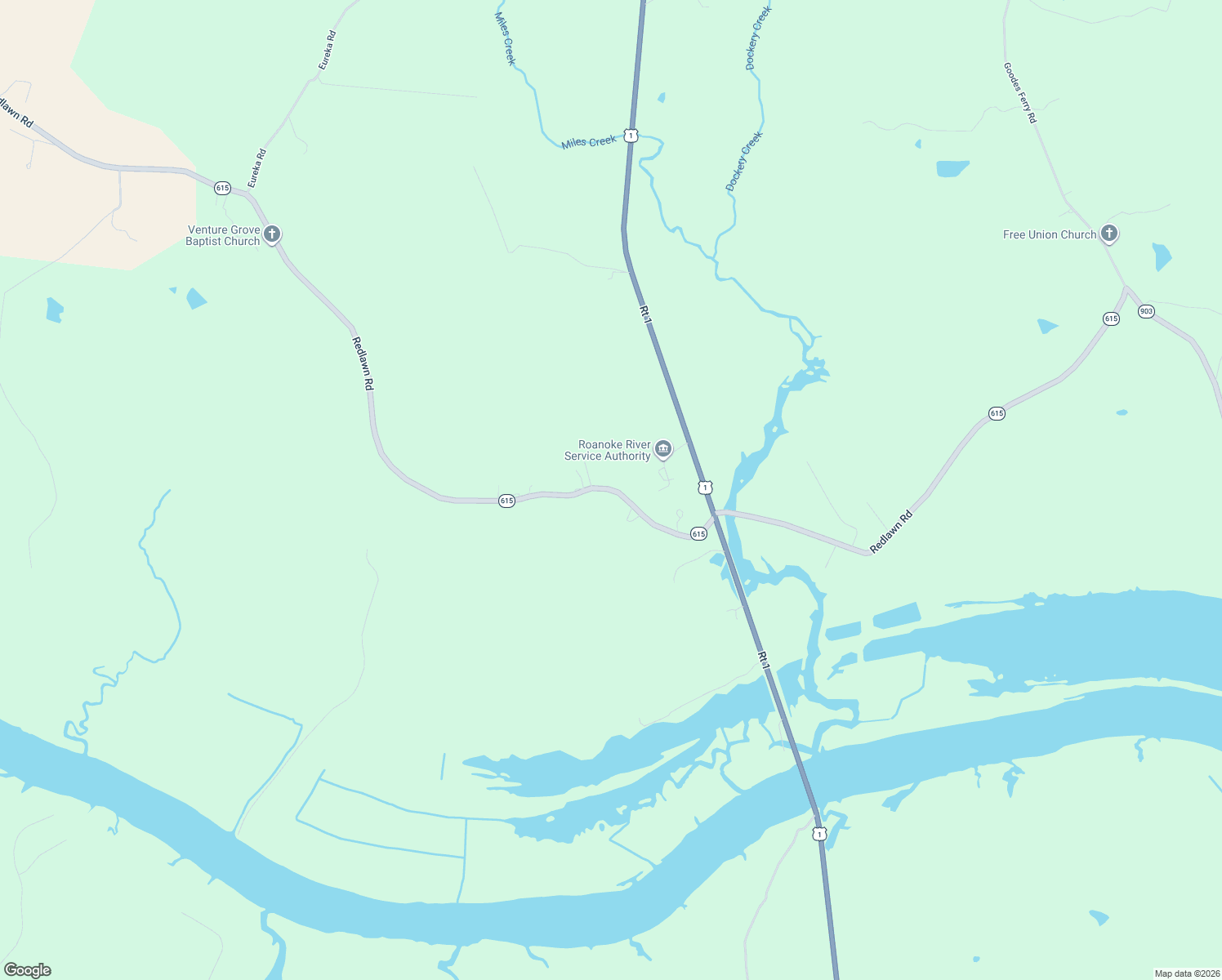 map of restaurants, bars, coffee shops, grocery stores, and more near 9156 Redlawn Road in Bracey