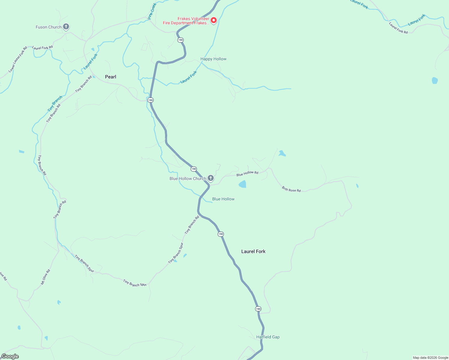 map of restaurants, bars, coffee shops, grocery stores, and more near 122 Blue Hollow Road in Frakes