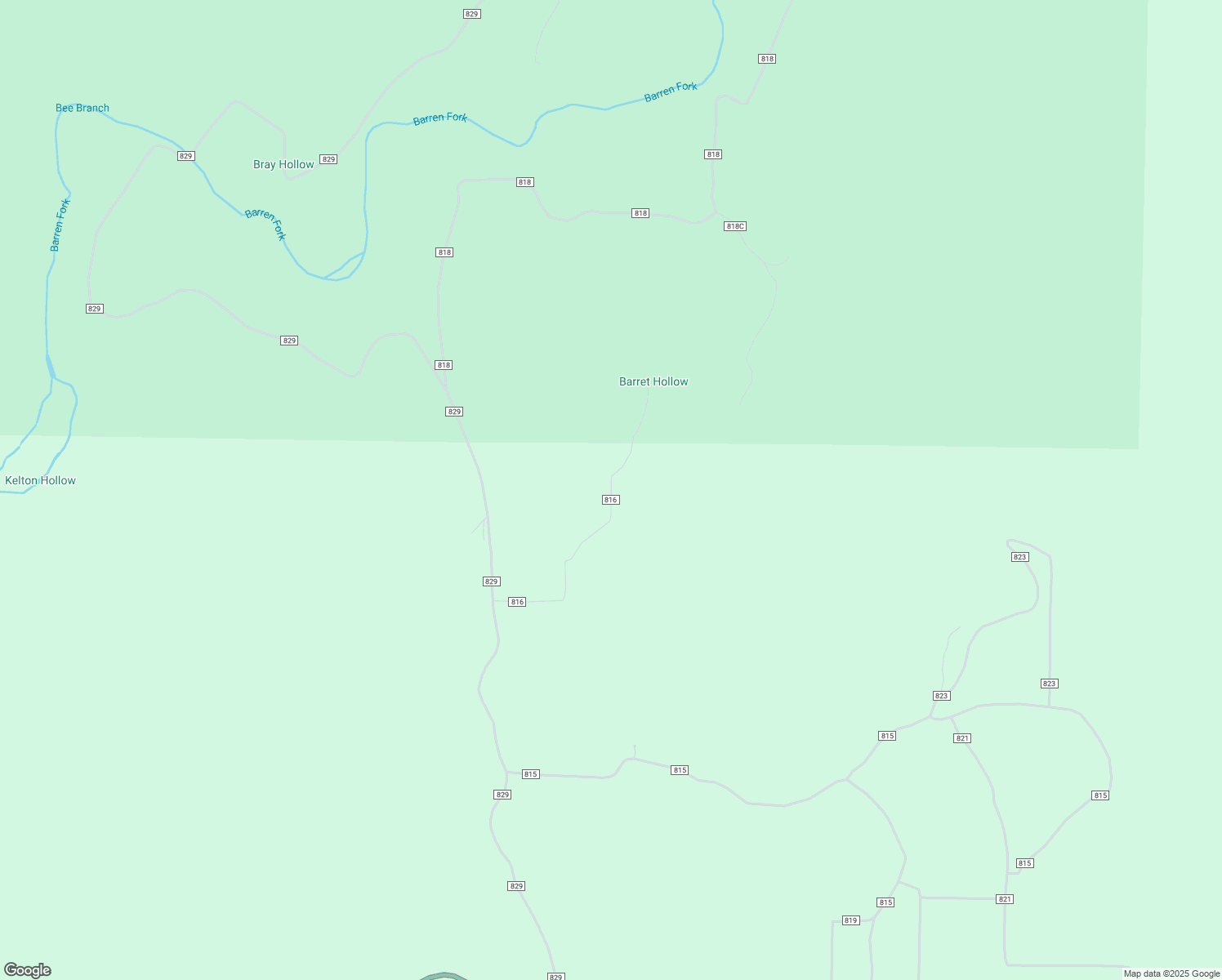 map of restaurants, bars, coffee shops, grocery stores, and more near County Road 816 in Ozark County