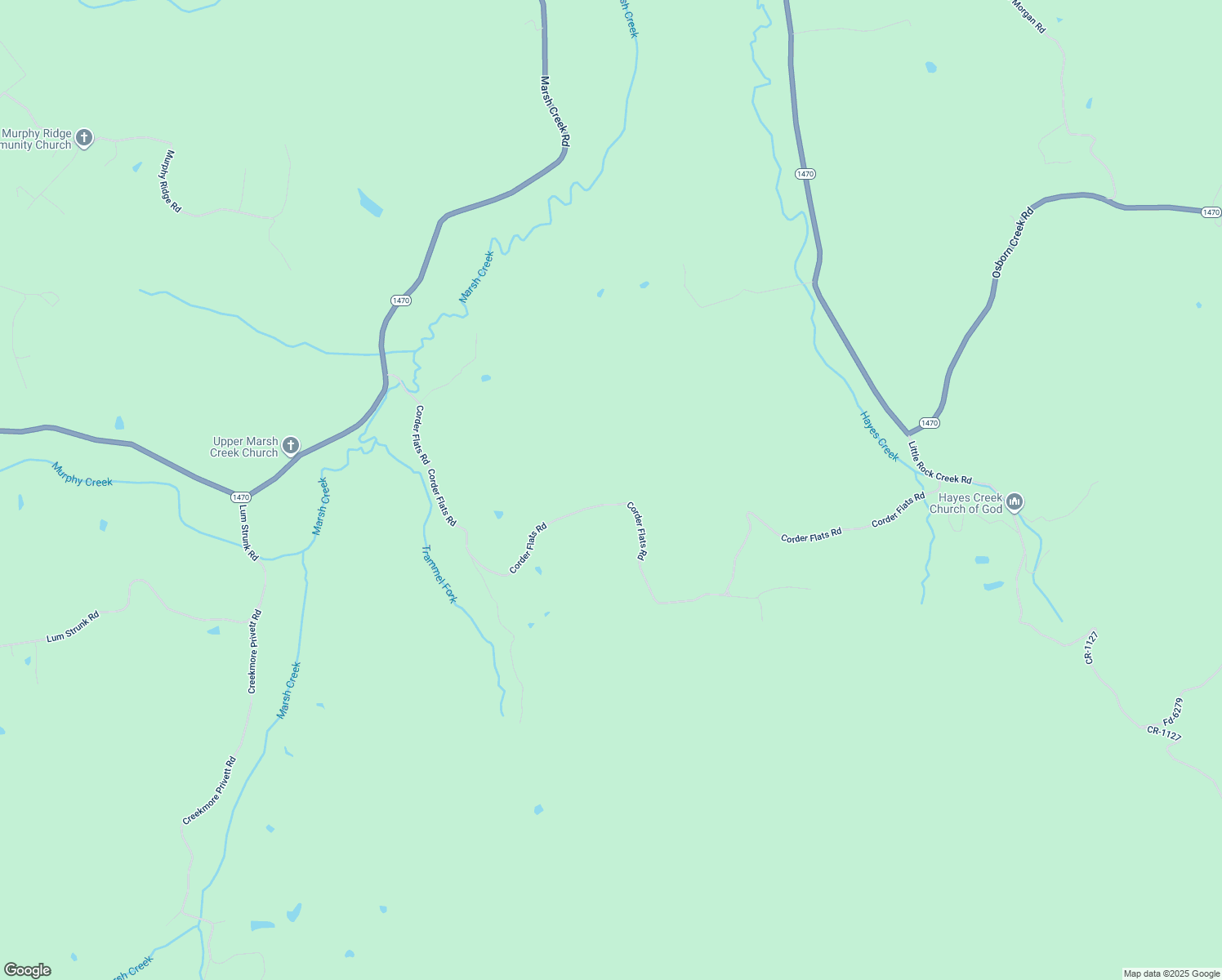 map of restaurants, bars, coffee shops, grocery stores, and more near 931 Corder Flats Road in Strunk