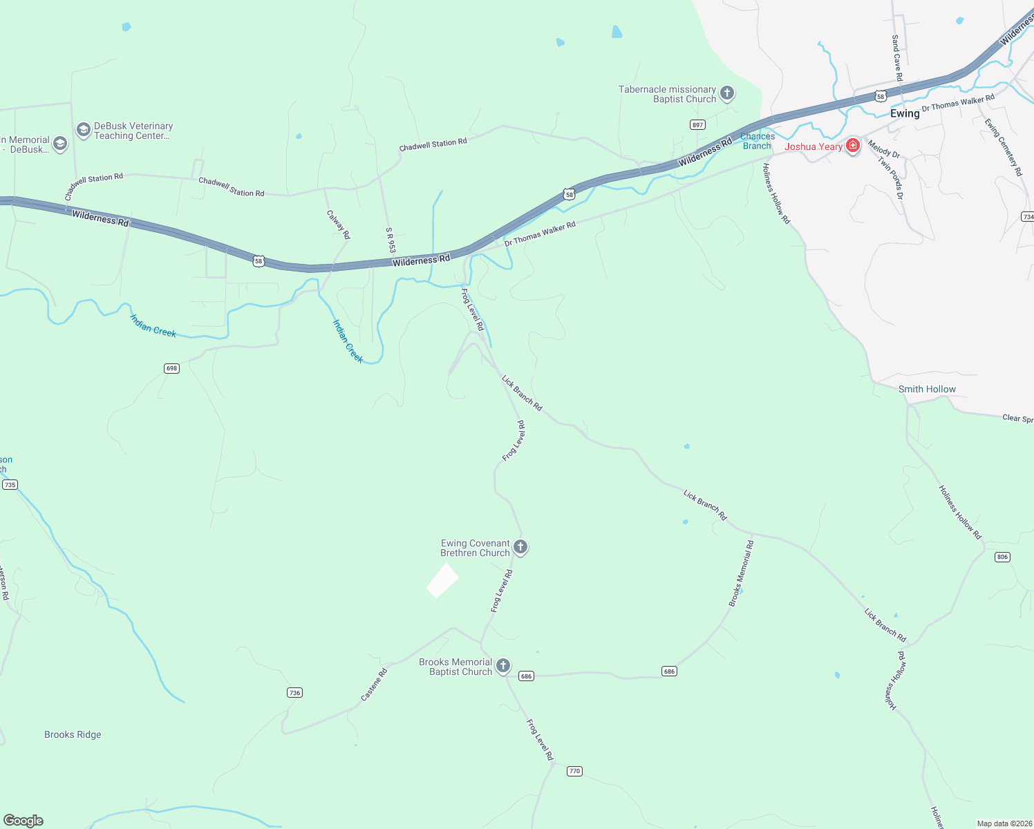 map of restaurants, bars, coffee shops, grocery stores, and more near Frog Level Road in Ewing