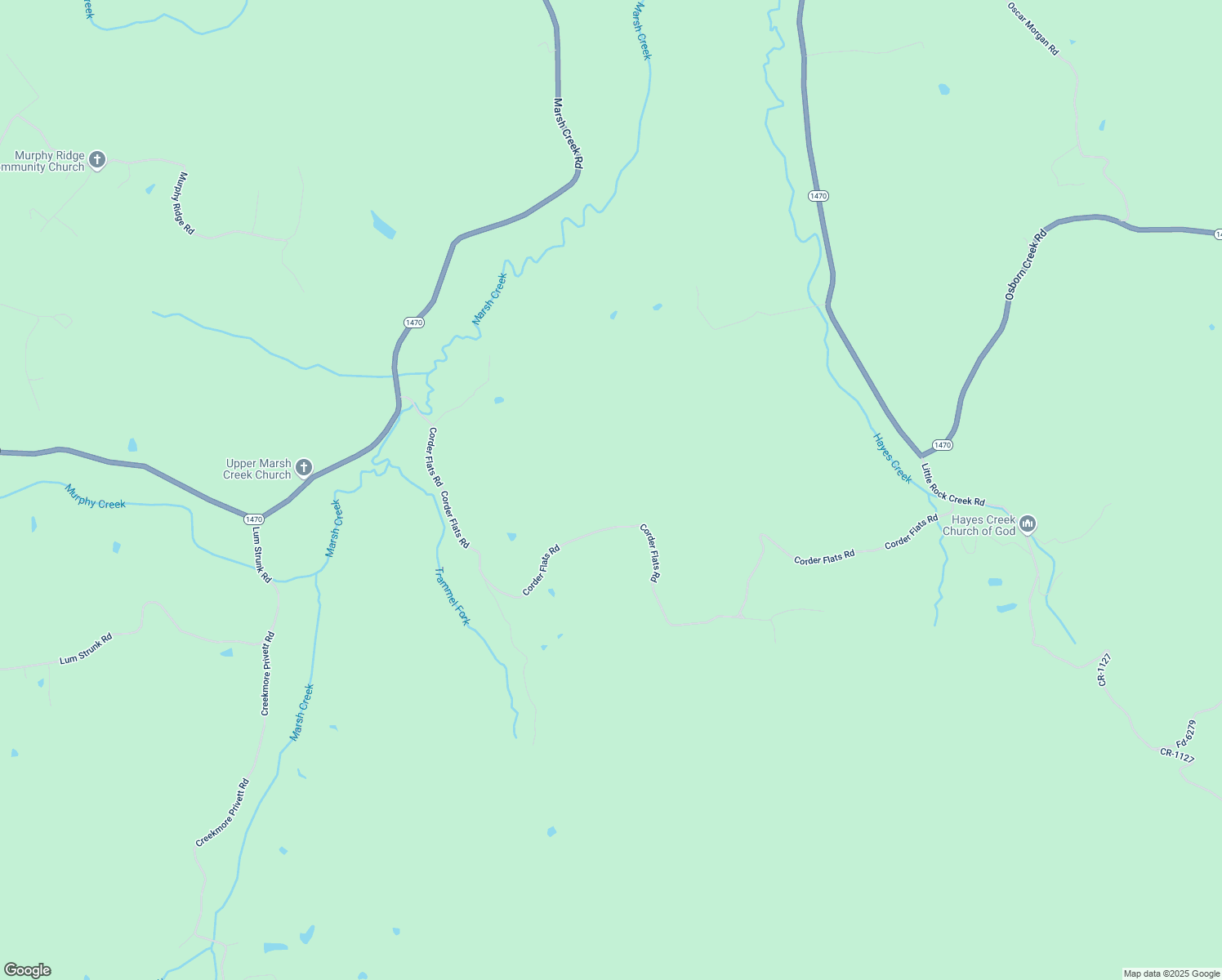 map of restaurants, bars, coffee shops, grocery stores, and more near 931 Corder Flats Road in Strunk