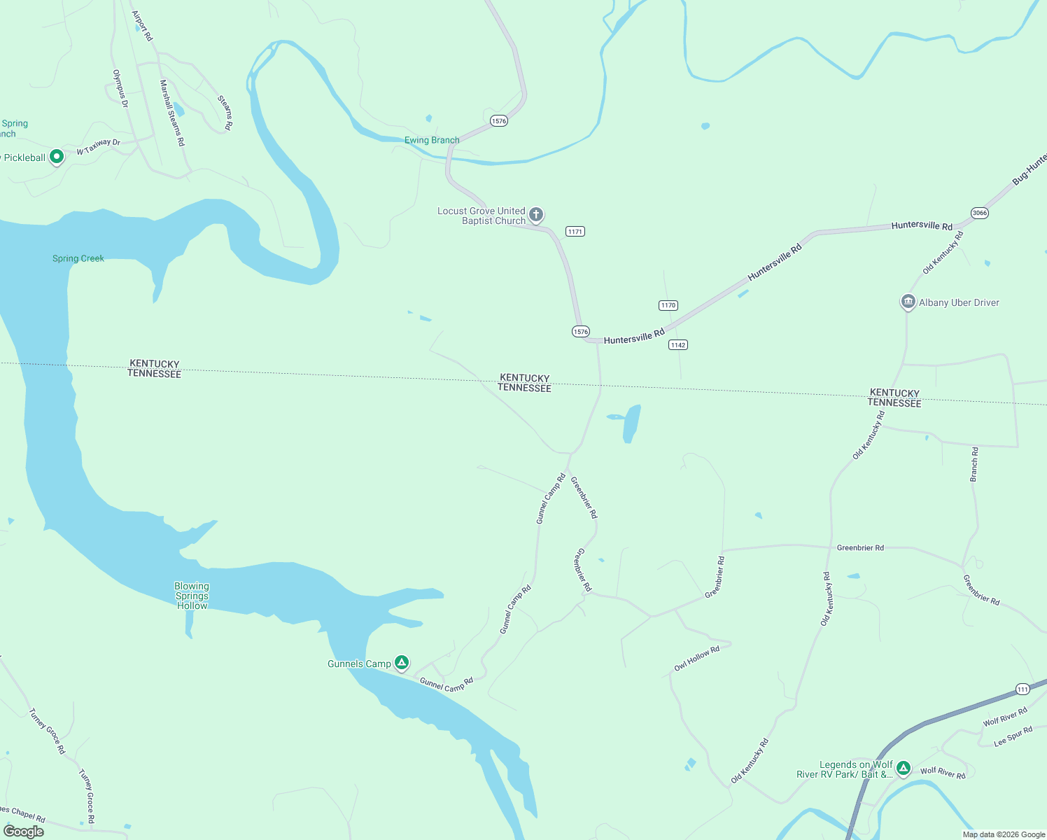 map of restaurants, bars, coffee shops, grocery stores, and more near 3054 Hunter Barn Ridge Road in Byrdstown