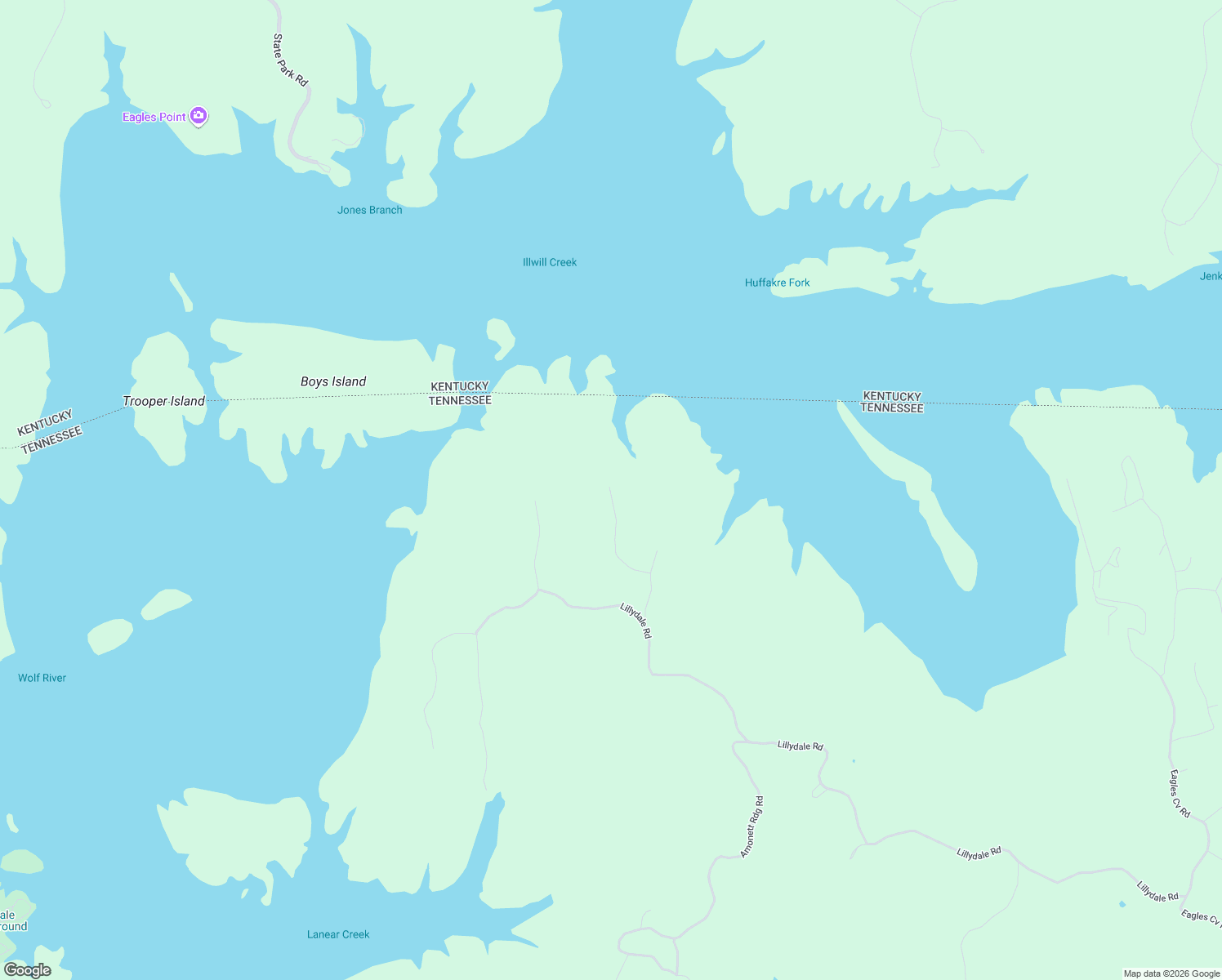 map of restaurants, bars, coffee shops, grocery stores, and more near Stoney Point in Byrdstown