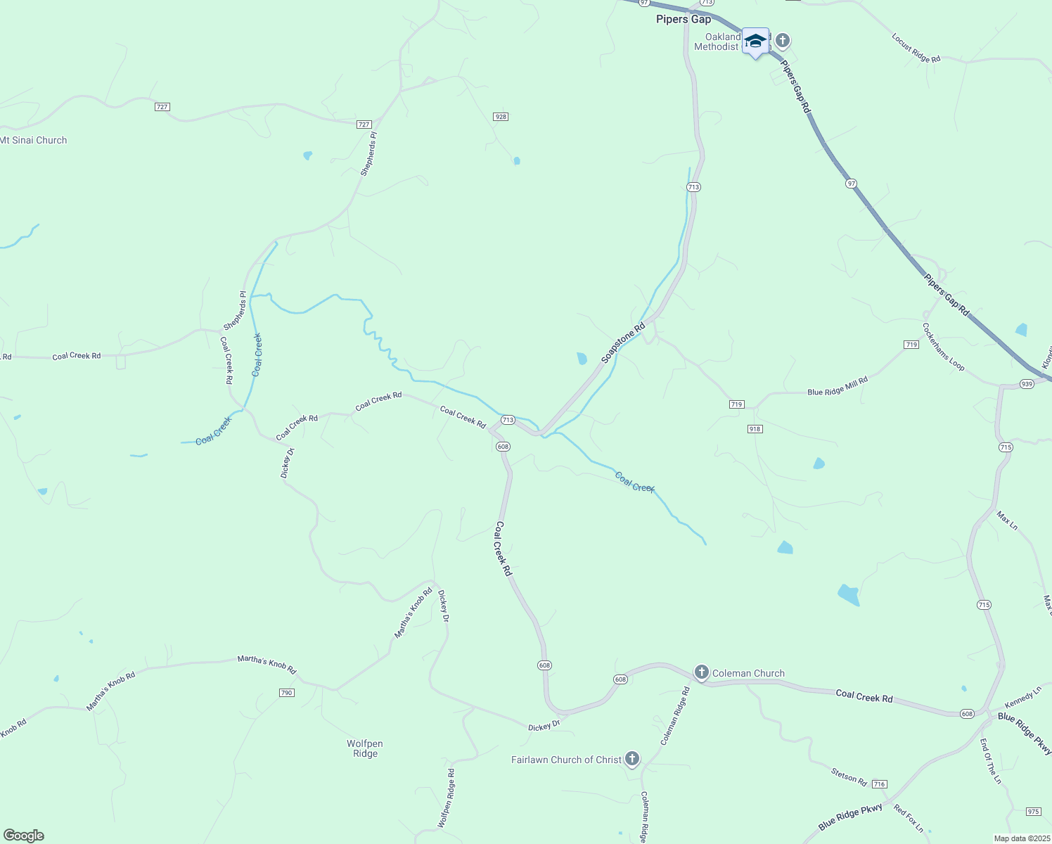 map of restaurants, bars, coffee shops, grocery stores, and more near 1327-1485 Soapstone Road in Galax