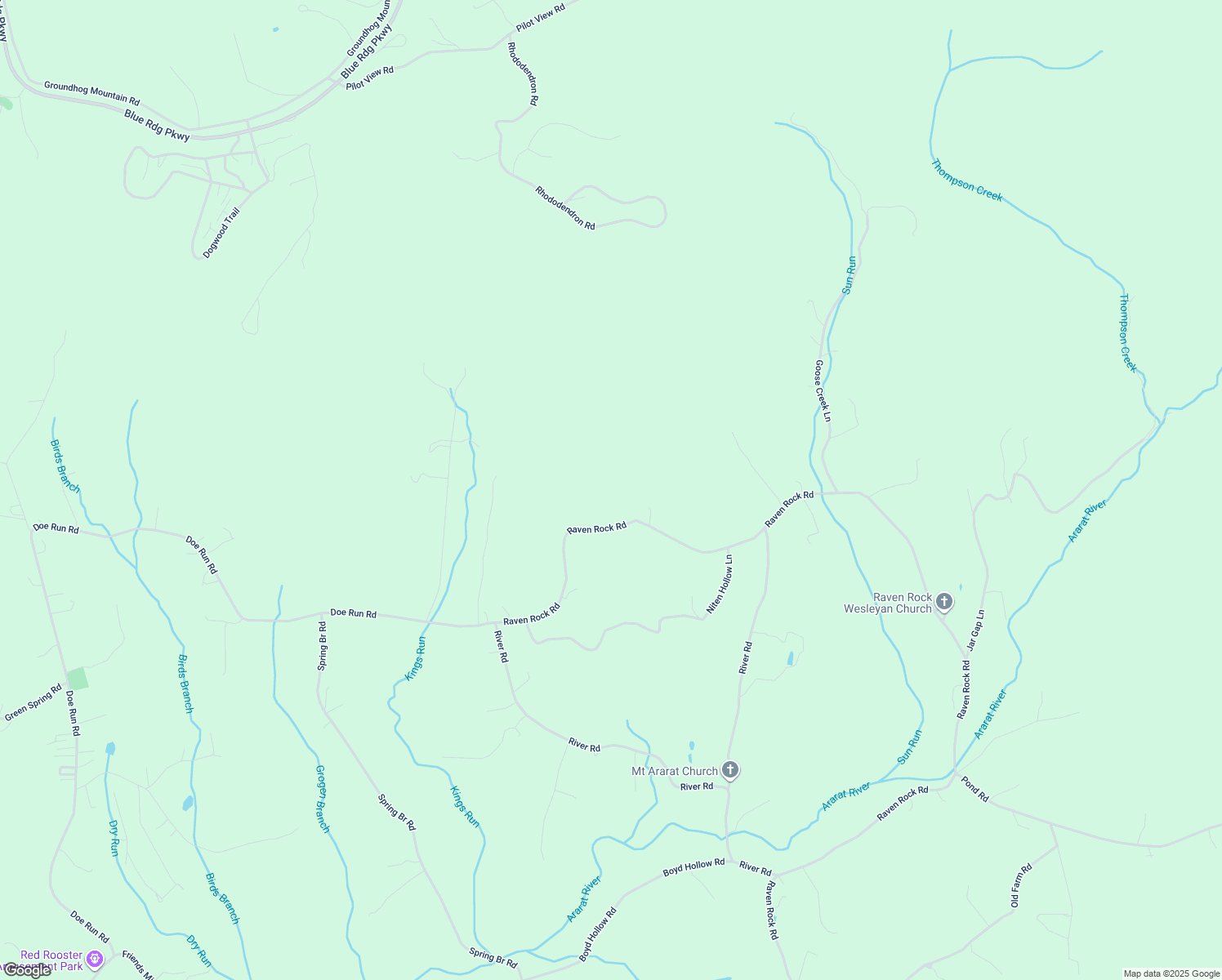 map of restaurants, bars, coffee shops, grocery stores, and more near 3062 Raven Rock Road in Ararat
