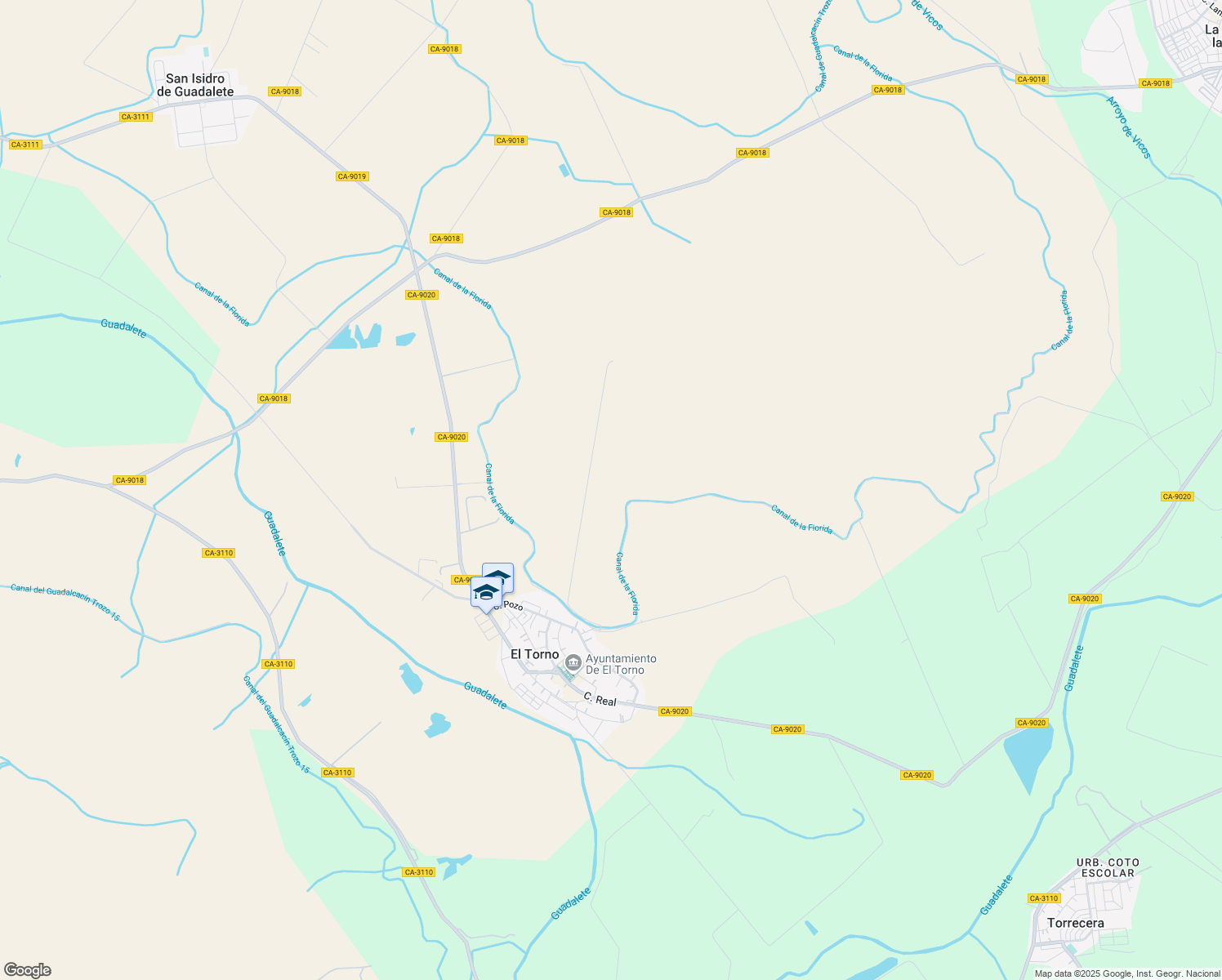 map of restaurants, bars, coffee shops, grocery stores, and more near in Jerez