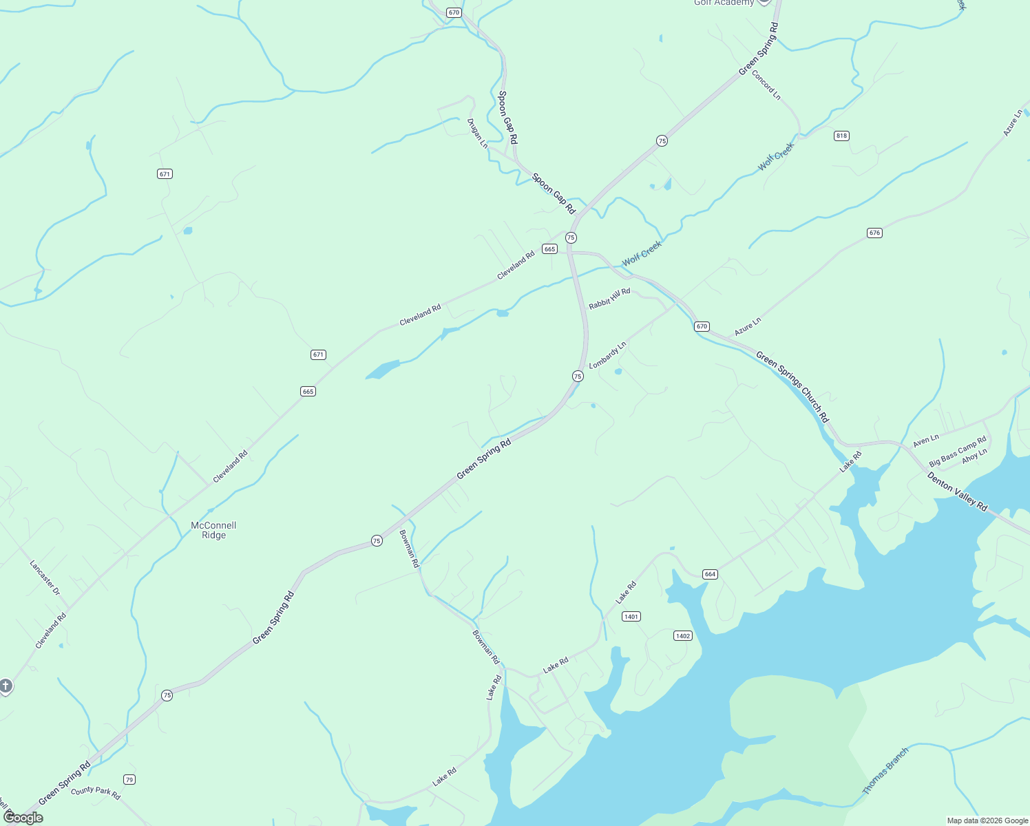 map of restaurants, bars, coffee shops, grocery stores, and more near 22490 Green Spring Road in Abingdon