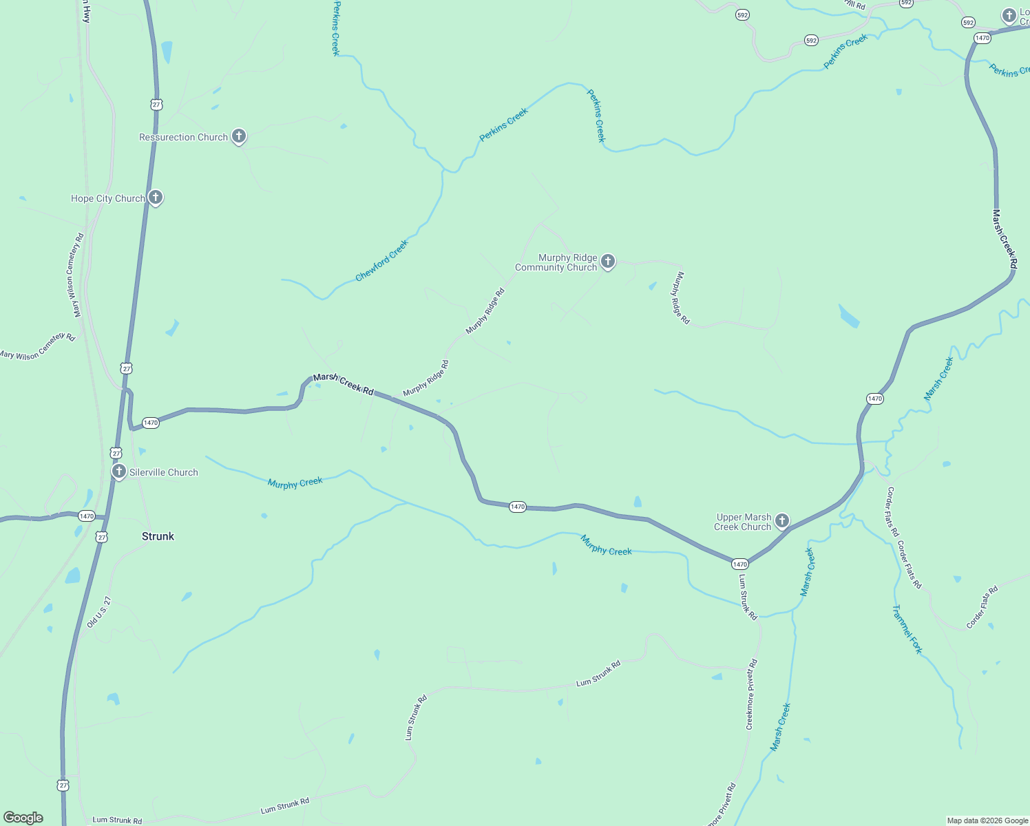 map of restaurants, bars, coffee shops, grocery stores, and more near 156 Jess Privett Road in Strunk