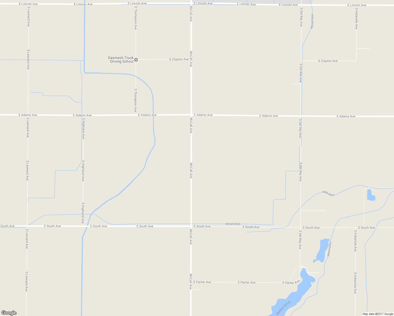 map of restaurants, bars, coffee shops, grocery stores, and more near 7400 McCall Avenue in Selma
